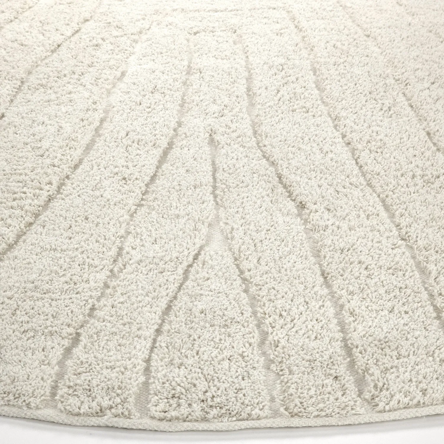 Okrągły dywan - Farley Natural Cotton Shaggy (białawy)