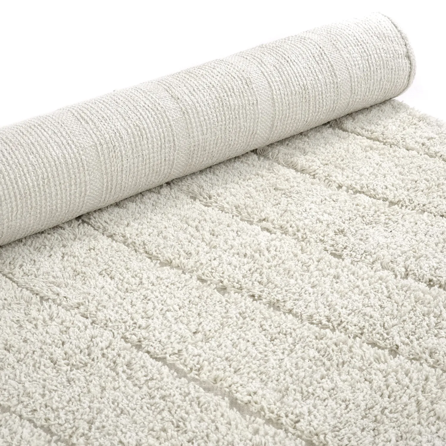 Okrągły dywan - Farley Natural Cotton Shaggy (białawy)