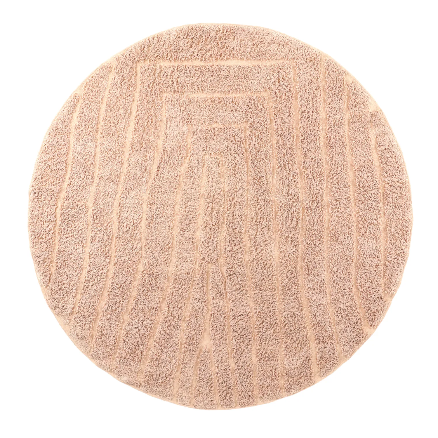 Okrągły dywan - Farley Natural Cotton Shaggy (różowy)