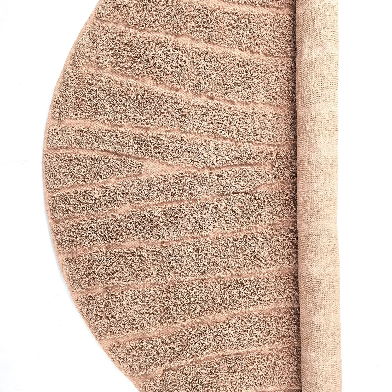 Okrągły dywan - Farley Natural Cotton Shaggy (różowy)