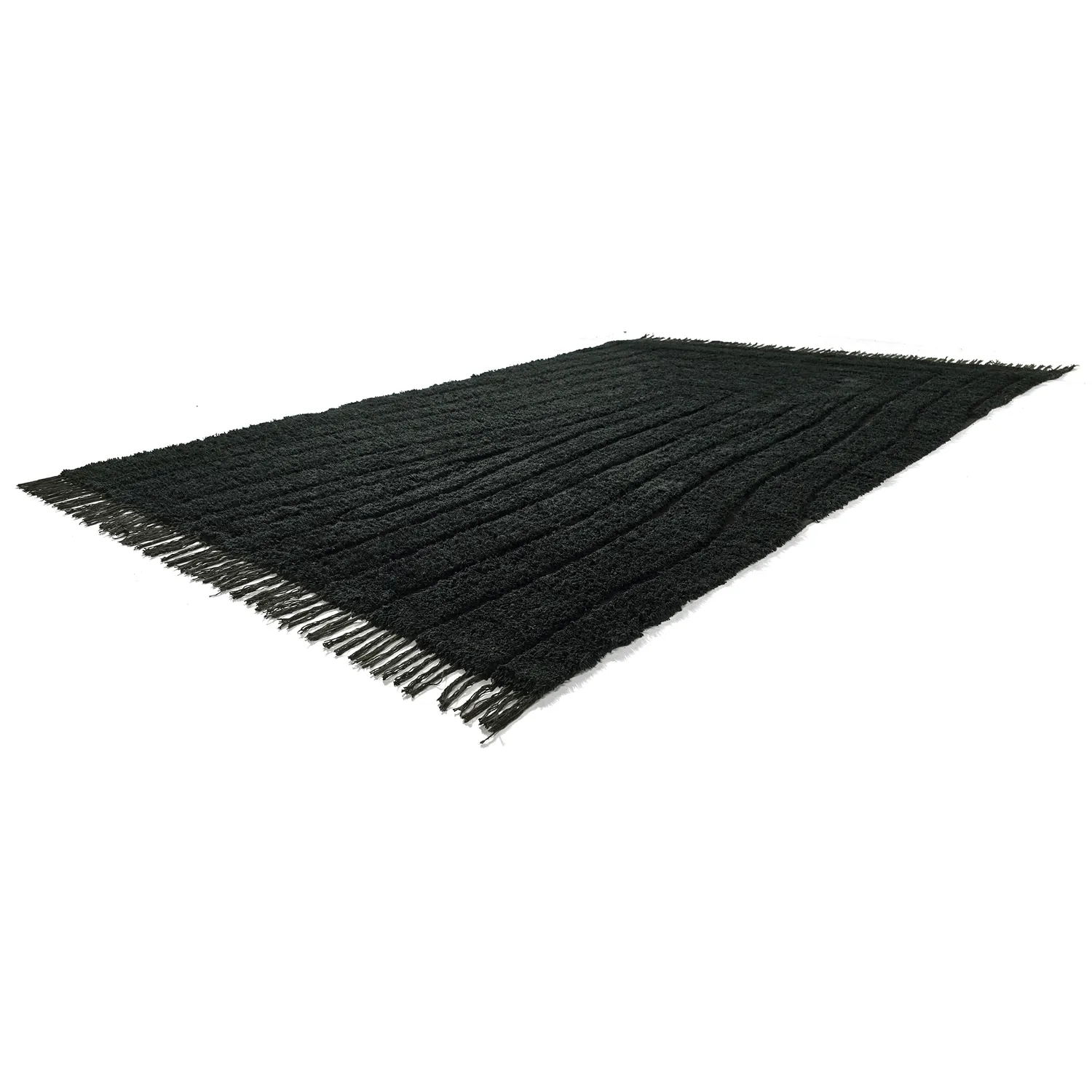 Dywany shaggy - Farley Natural Cotton Shaggy (czarny)