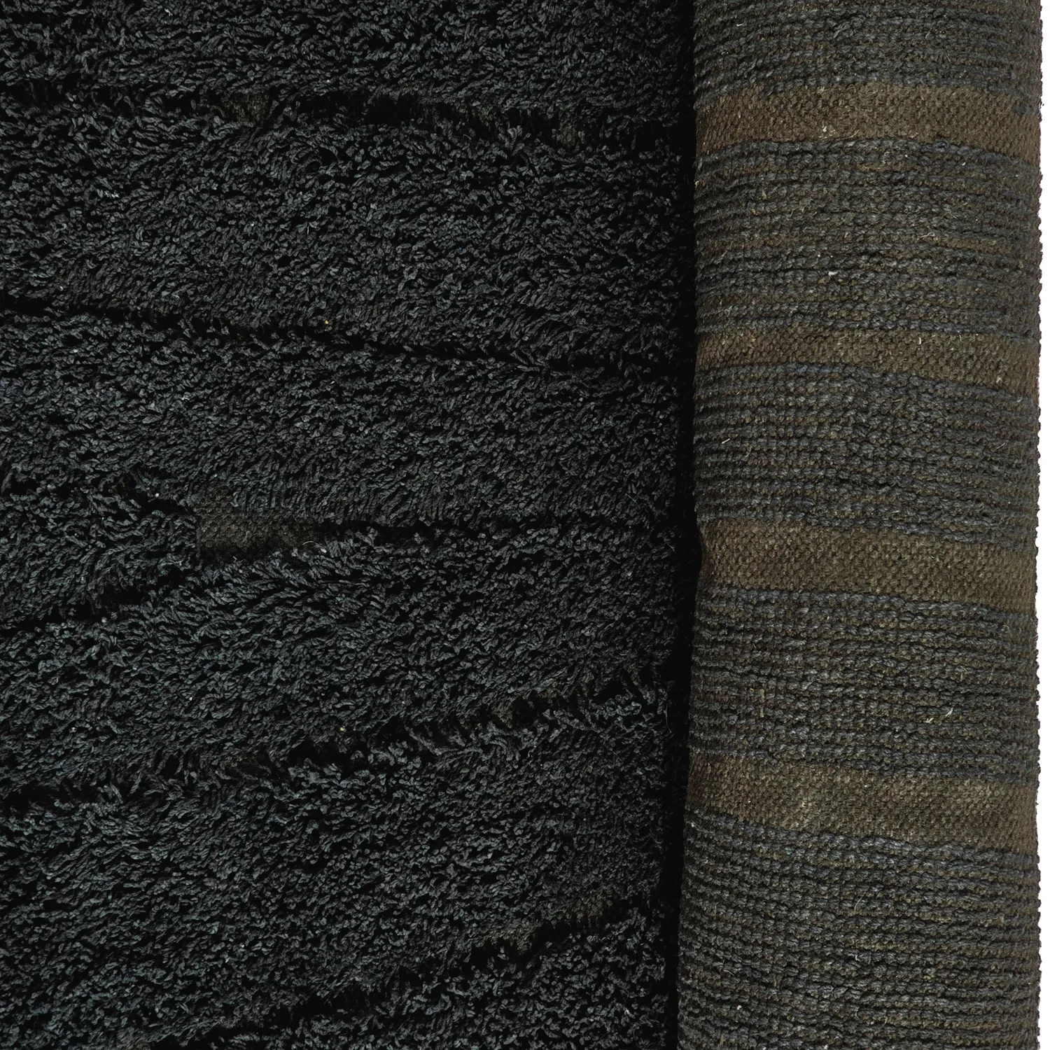 Dywany shaggy - Farley Natural Cotton Shaggy (czarny)