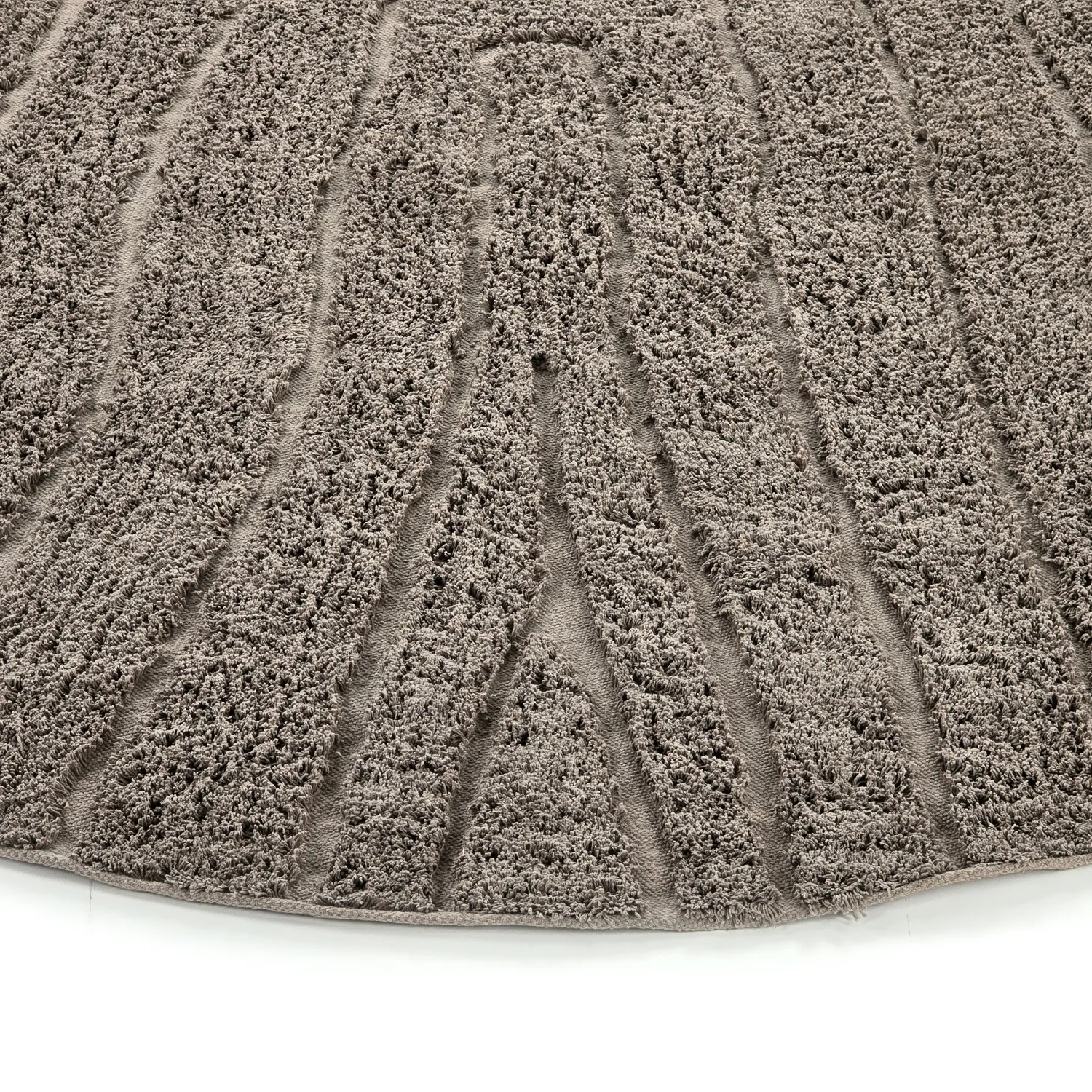 Okrągły dywan - Farley Natural Cotton Shaggy (kolor ciemnoszary)