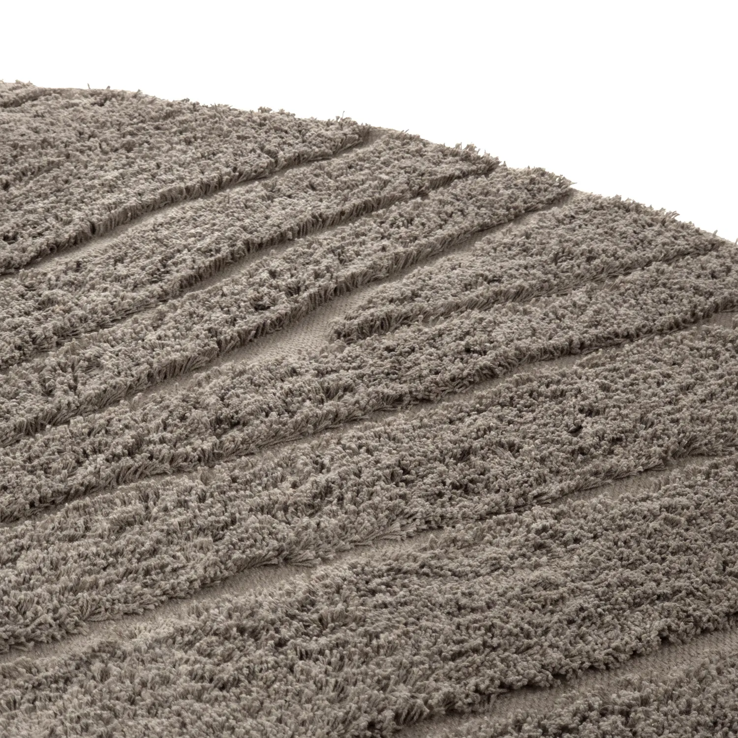 Okrągły dywan - Farley Natural Cotton Shaggy (kolor ciemnoszary)