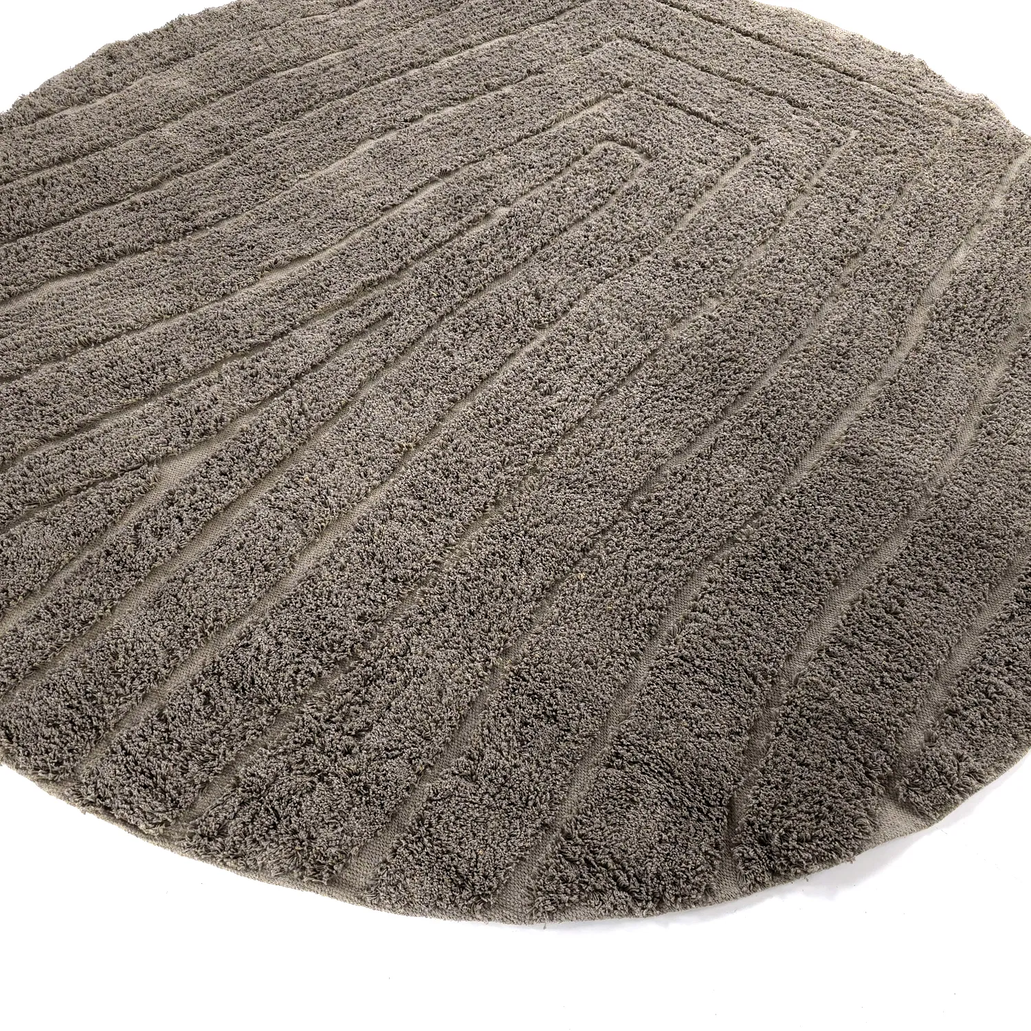Okrągły dywan - Farley Natural Cotton Shaggy (kolor ciemnoszary)