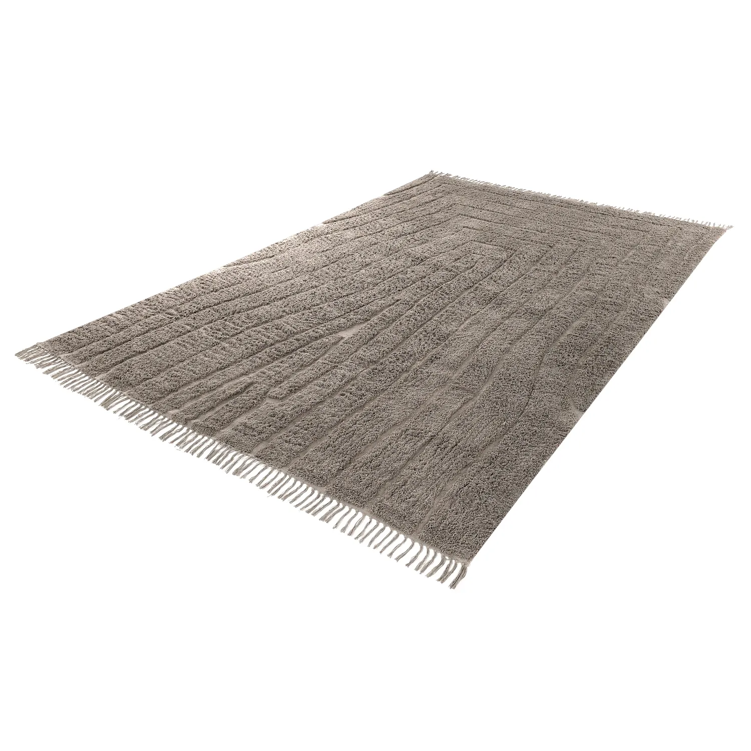 Dywany shaggy - Farley Natural Cotton Shaggy (kolor ciemnoszary)