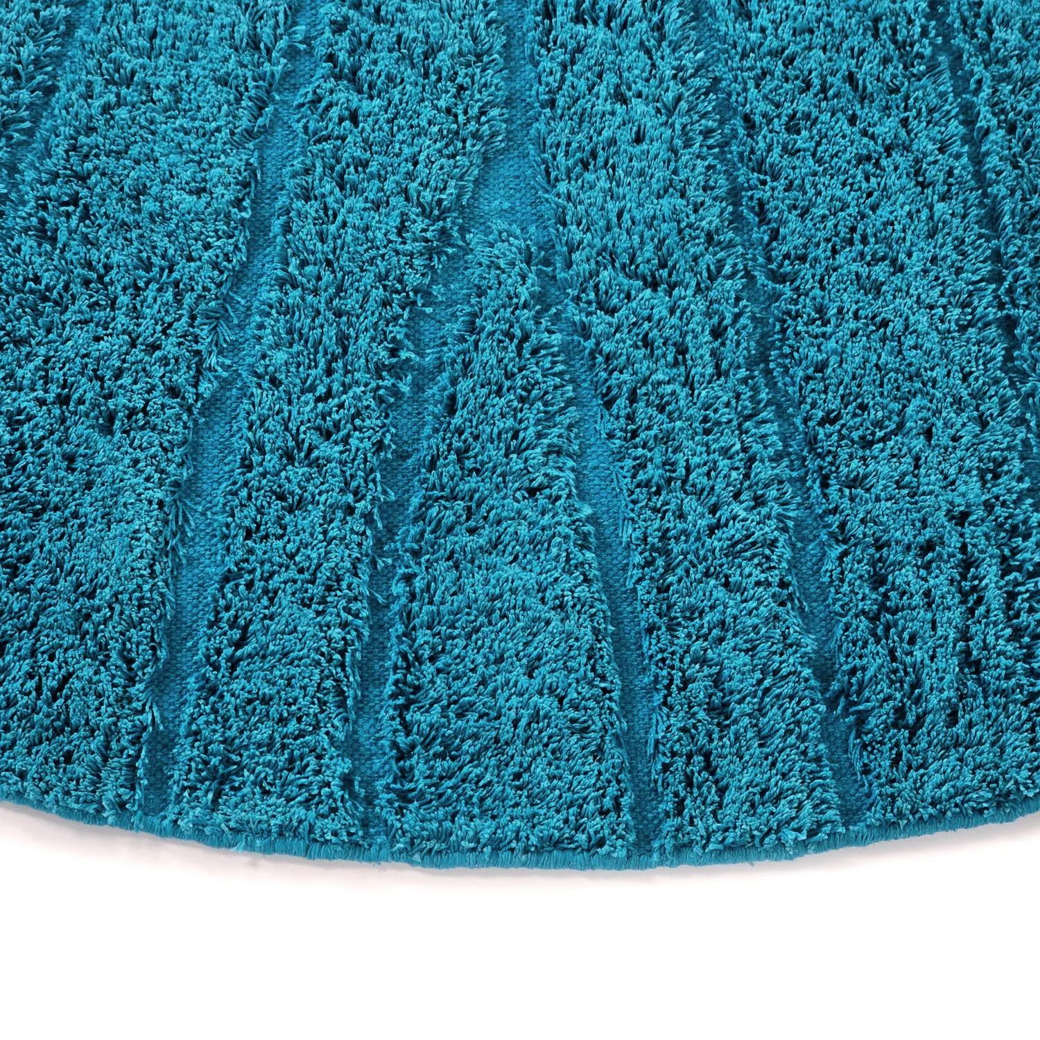 Okrągły dywan - Farley Natural Cotton Shaggy (turkus)