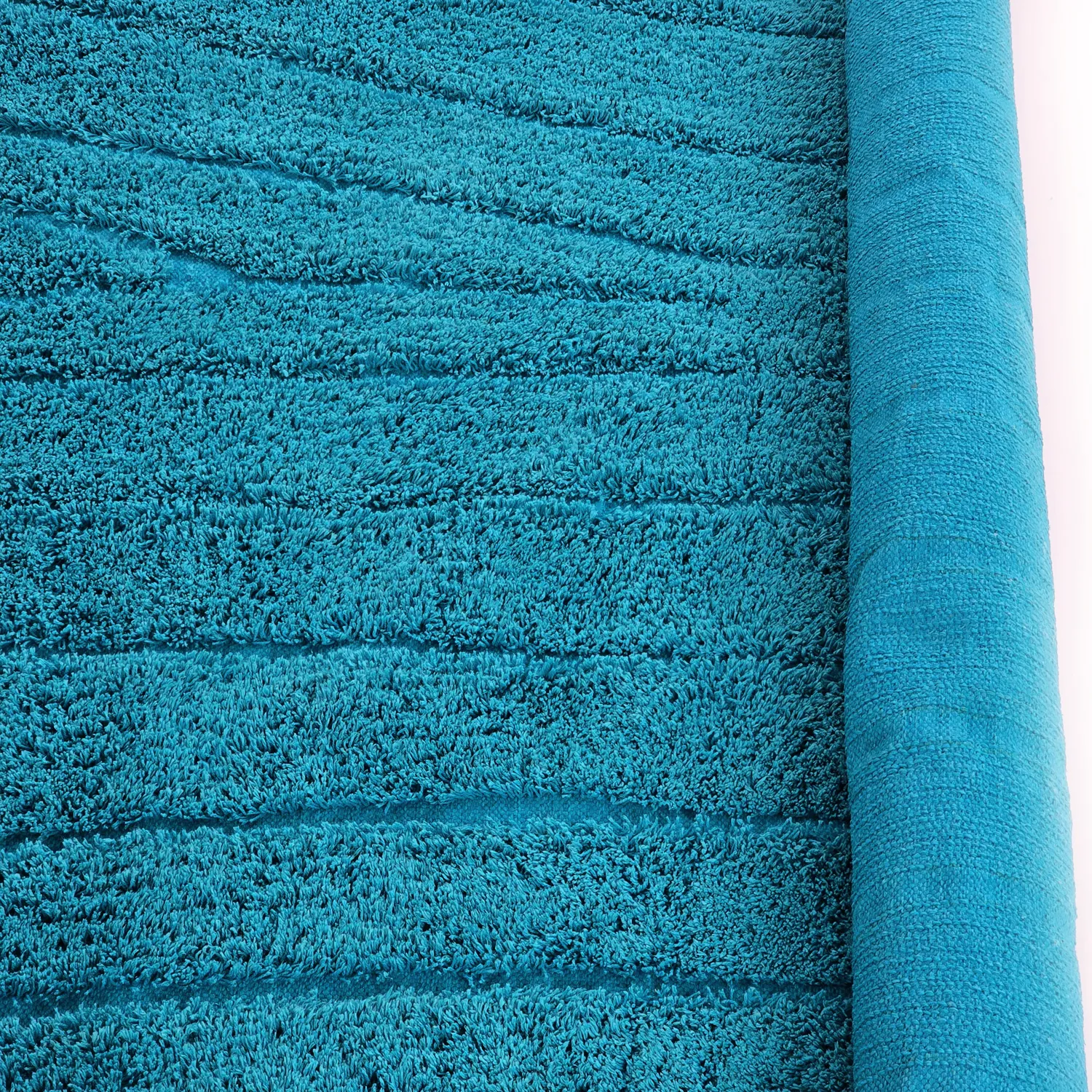 Okrągły dywan - Farley Natural Cotton Shaggy (turkus)