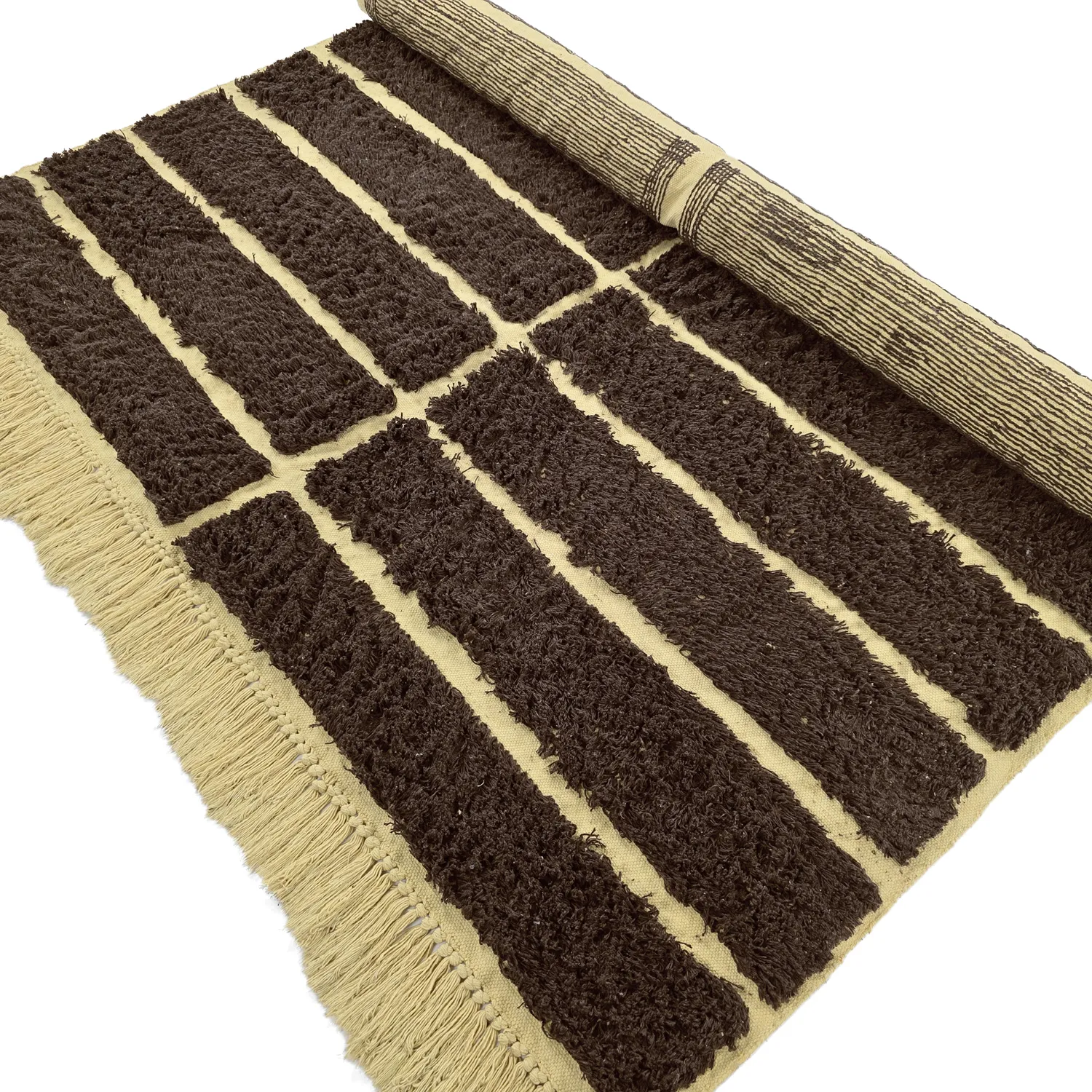Dywany shaggy - Ikara Natural Cotton Shaggy (brązowy)