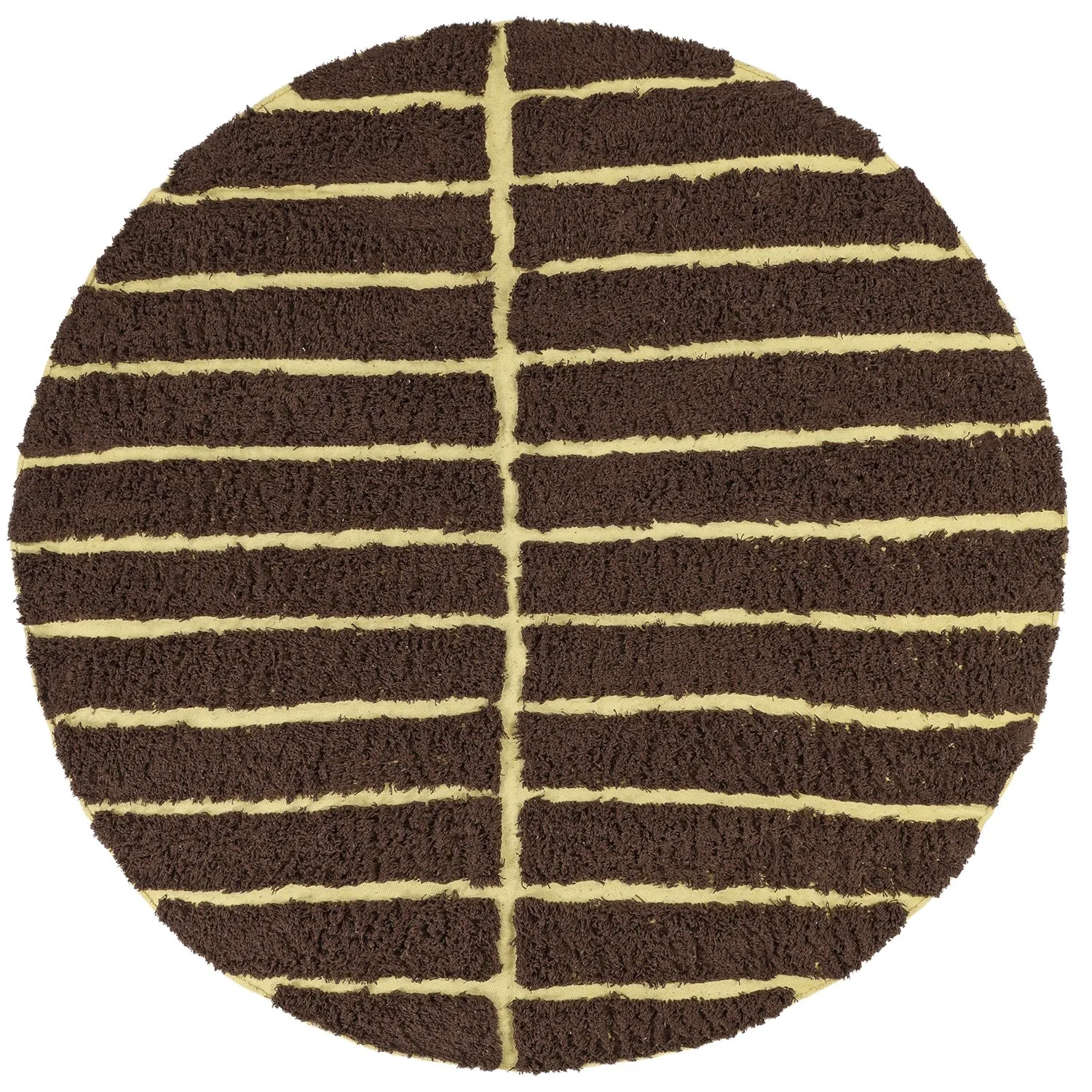 Okrągły dywan - Ikara Natural Cotton Shaggy (brązowy)