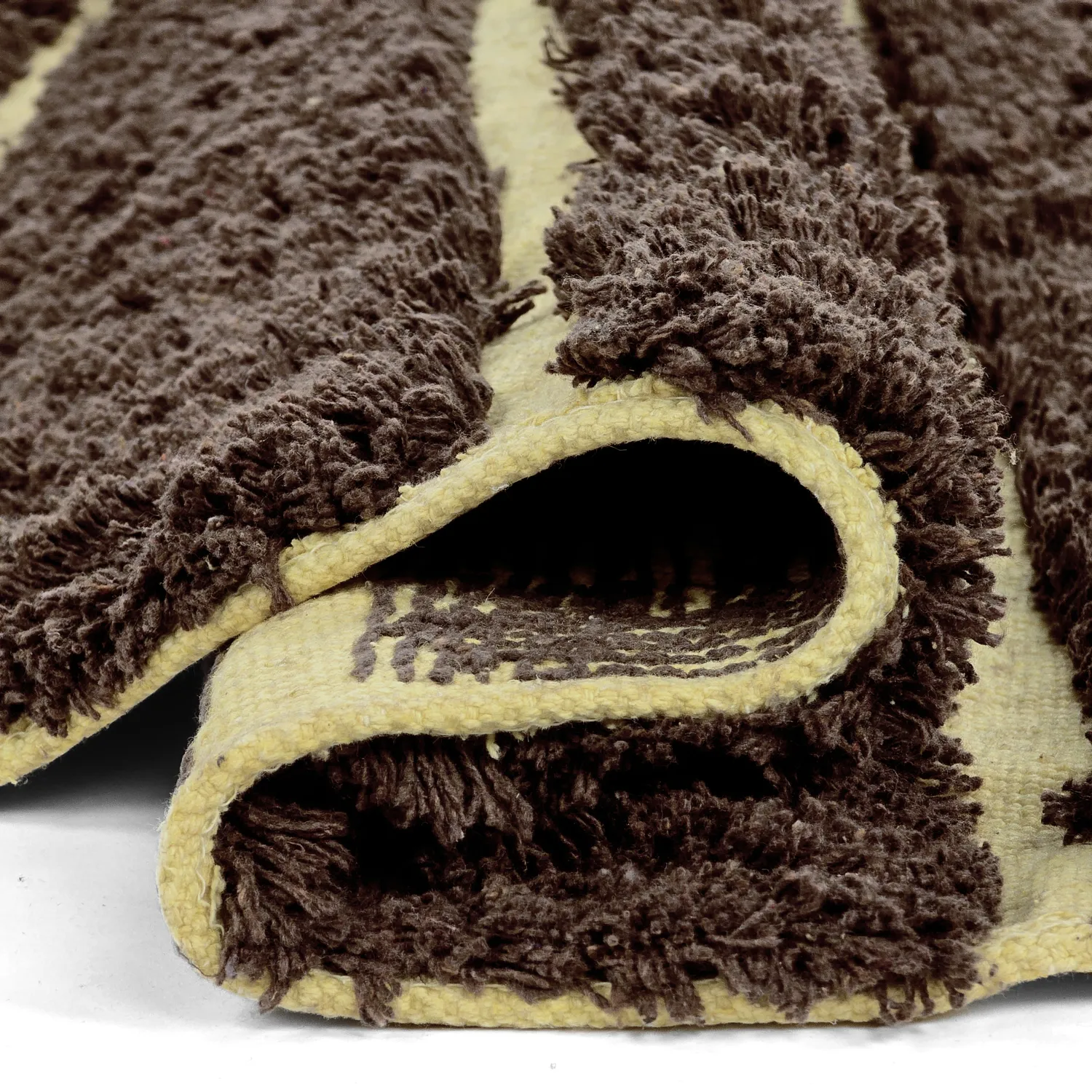 Okrągły dywan - Ikara Natural Cotton Shaggy (brązowy)