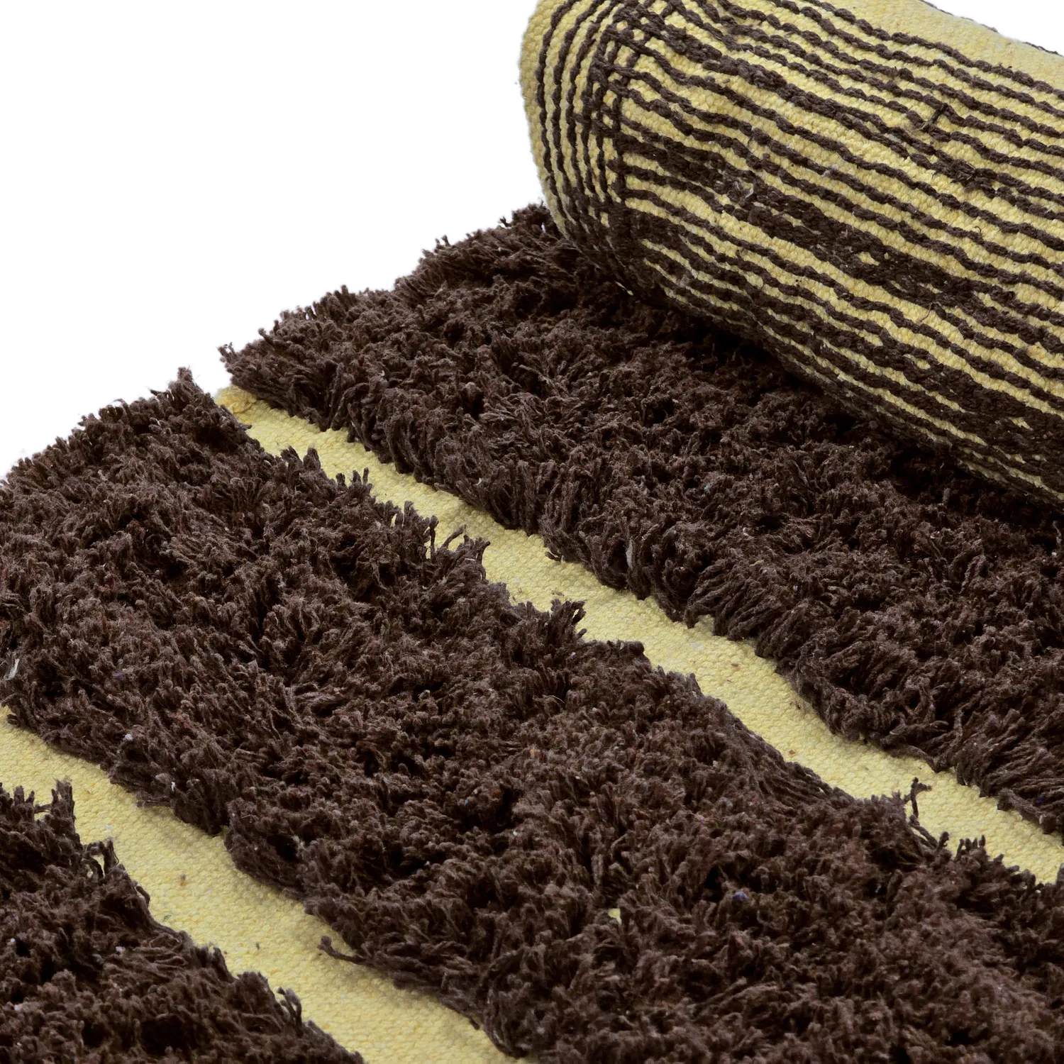 Okrągły dywan - Ikara Natural Cotton Shaggy (brązowy)