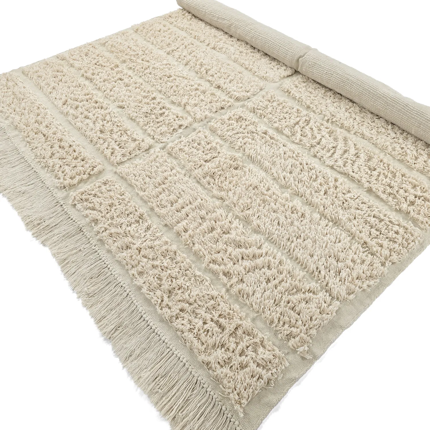 Dywany shaggy - Ikara Natural Cotton Shaggy (krem)