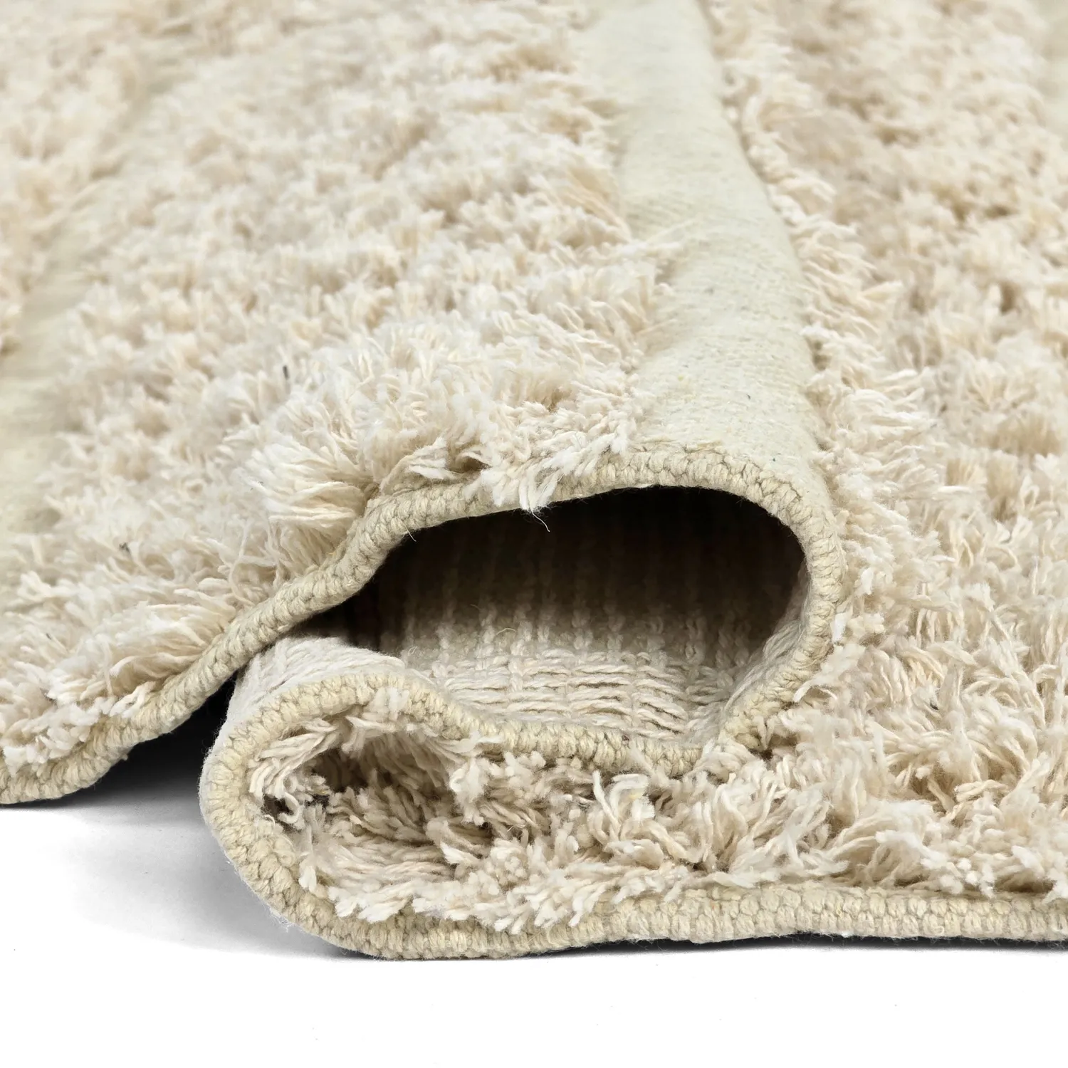 Okrągły dywan - Ikara Natural Cotton Shaggy (krem)
