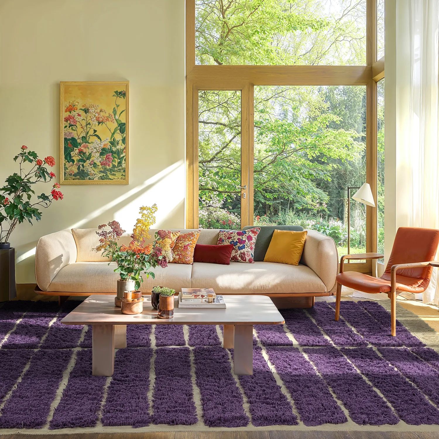 Dywany shaggy - Ikara Natural Cotton Shaggy (fioletowy)