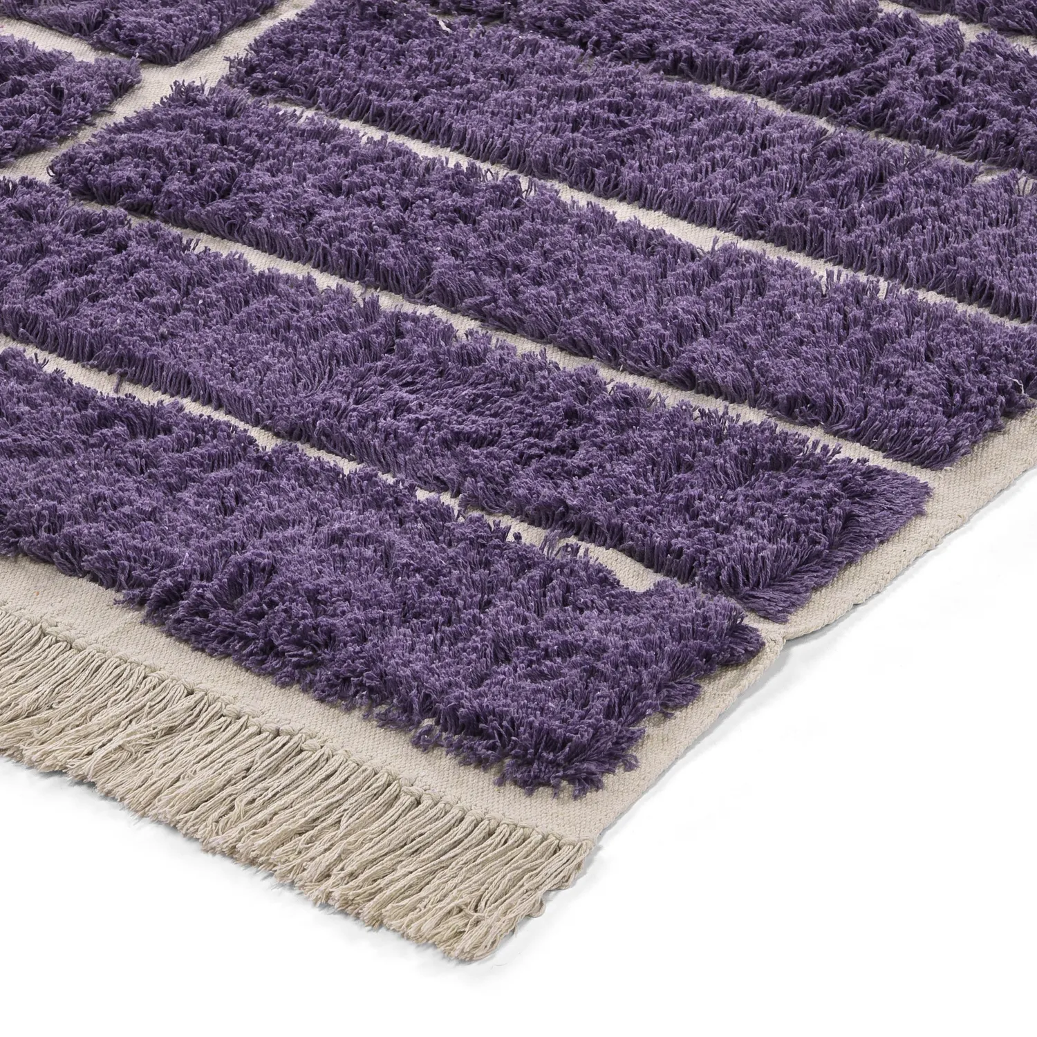 Dywany shaggy - Ikara Natural Cotton Shaggy (fioletowy)