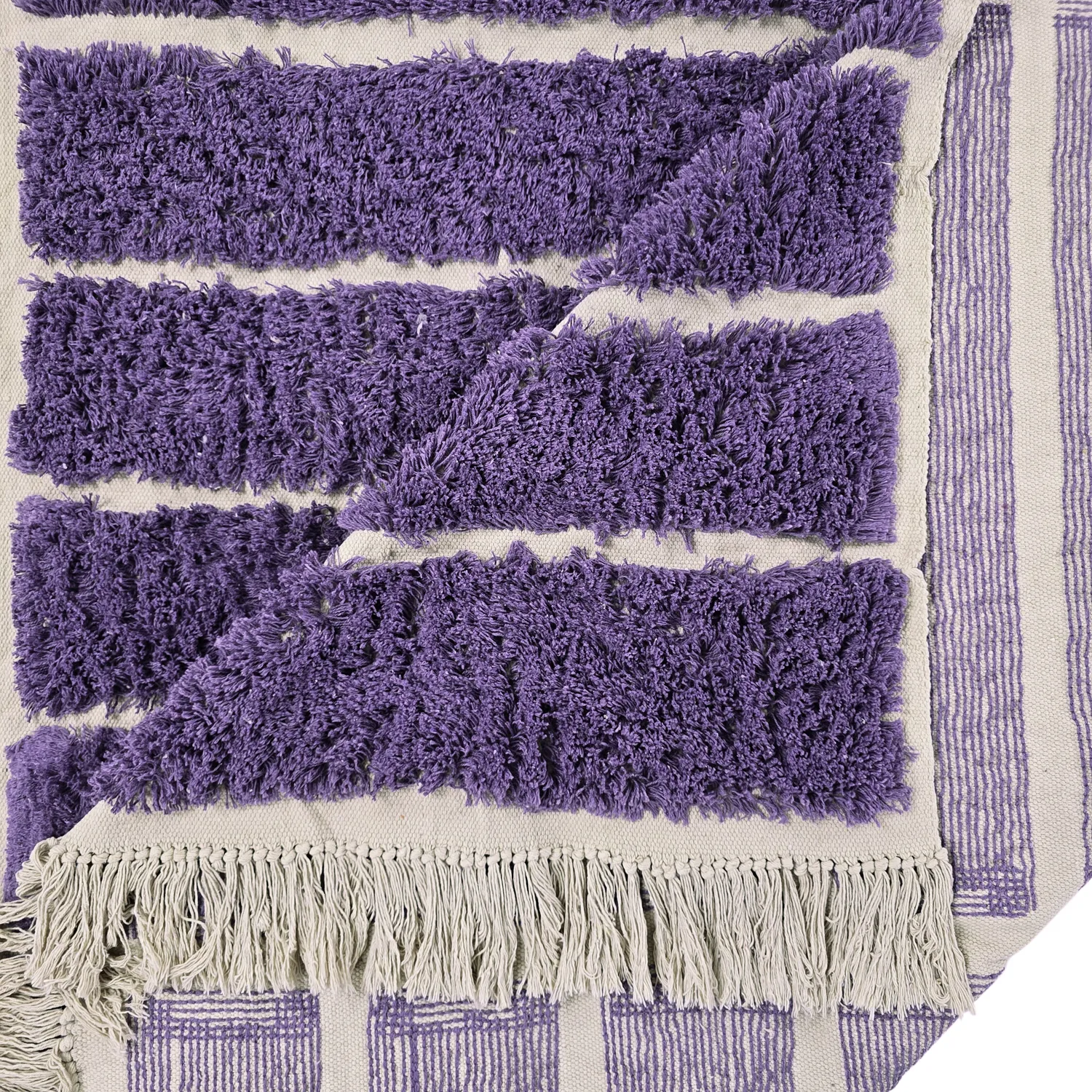 Dywany shaggy - Ikara Natural Cotton Shaggy (fioletowy)