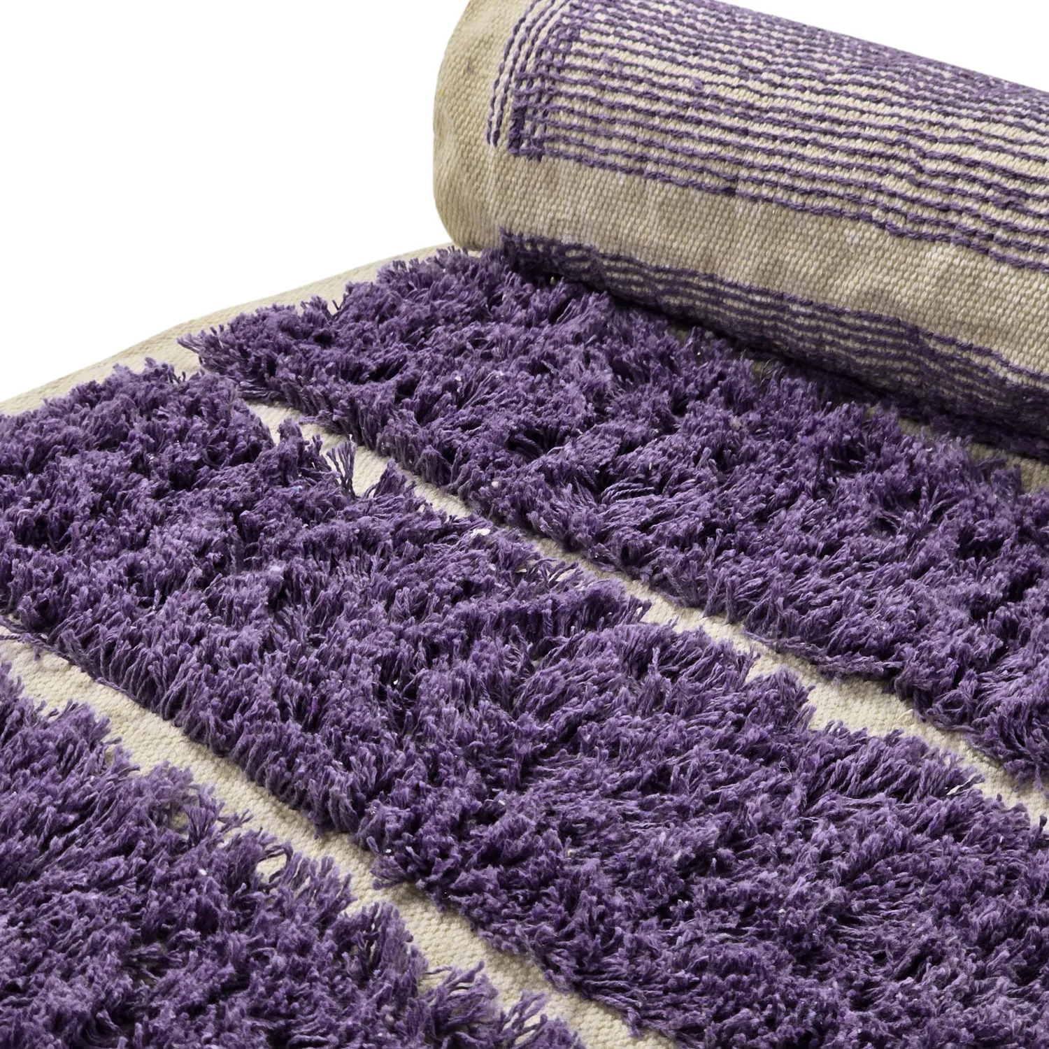Dywany shaggy - Ikara Natural Cotton Shaggy (fioletowy)