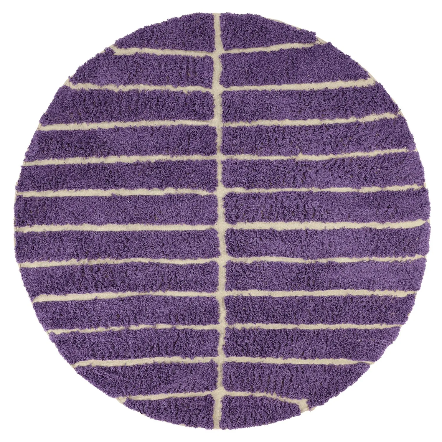 Okrągły dywan - Ikara Natural Cotton Shaggy (fioletowy)