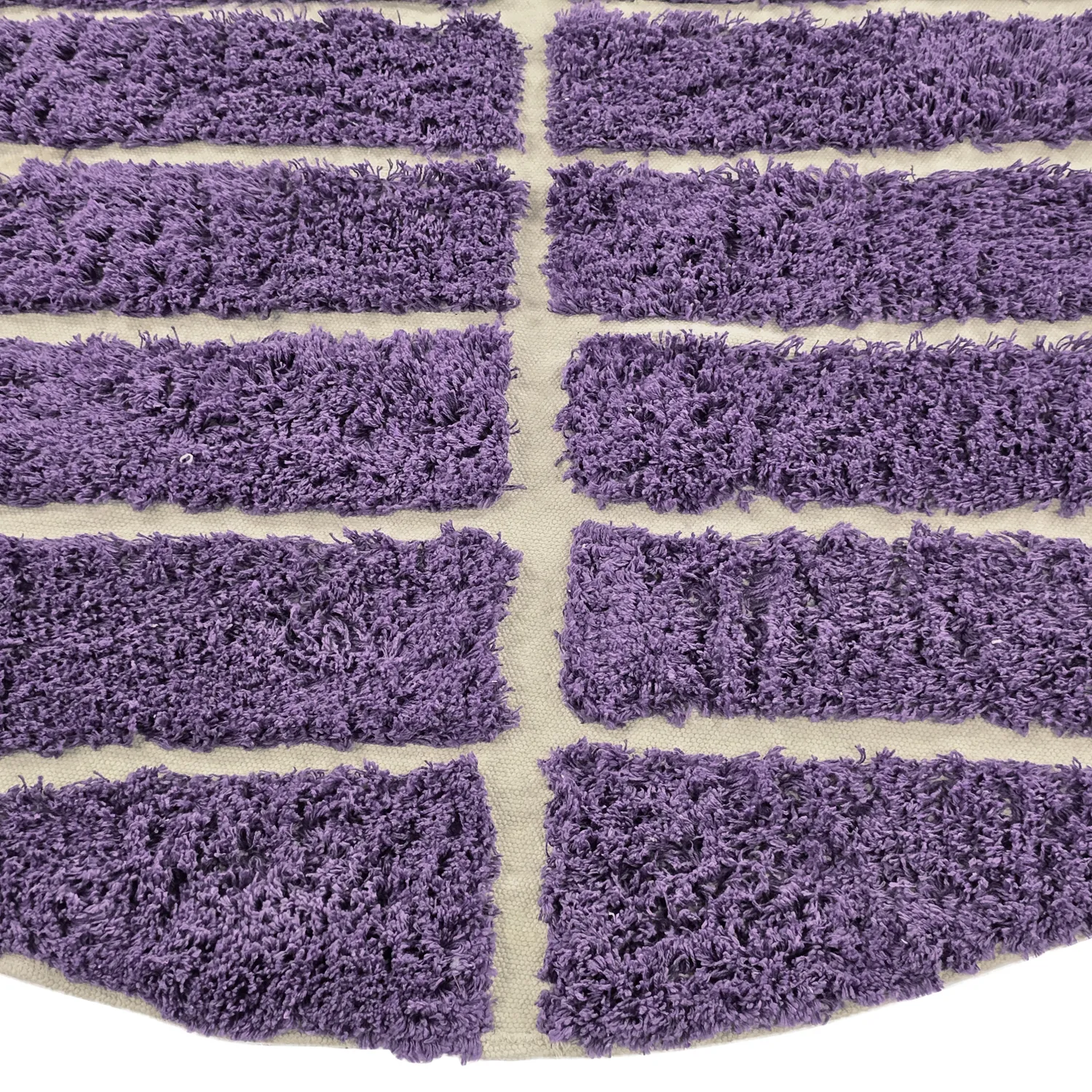 Okrągły dywan - Ikara Natural Cotton Shaggy (fioletowy)
