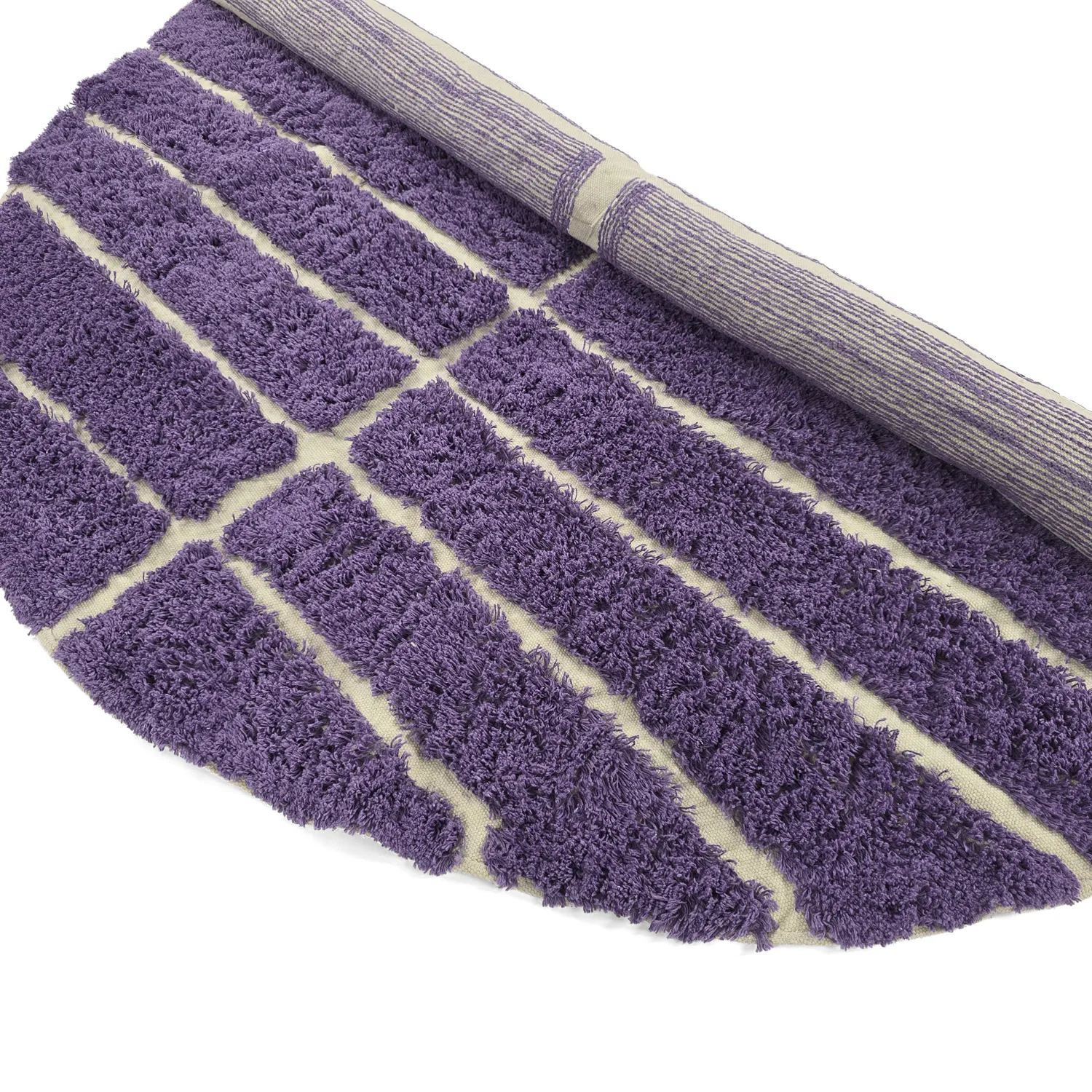 Okrągły dywan - Ikara Natural Cotton Shaggy (fioletowy)