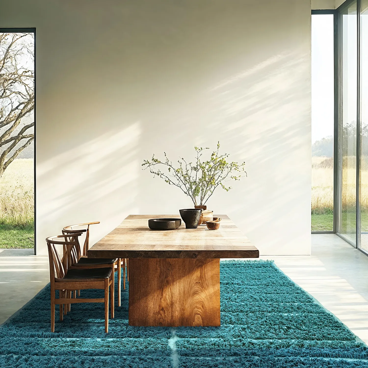 Dywany shaggy - Ikara Natural Cotton Shaggy (turkus)