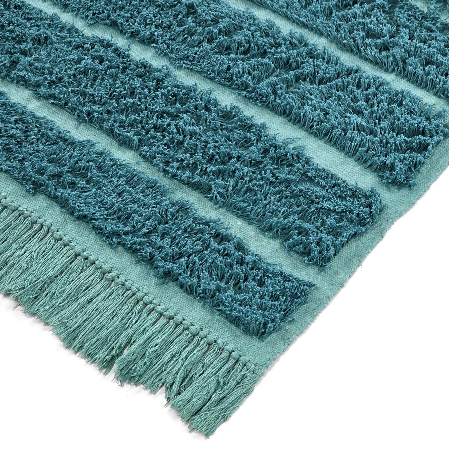 Dywany shaggy - Ikara Natural Cotton Shaggy (turkus)
