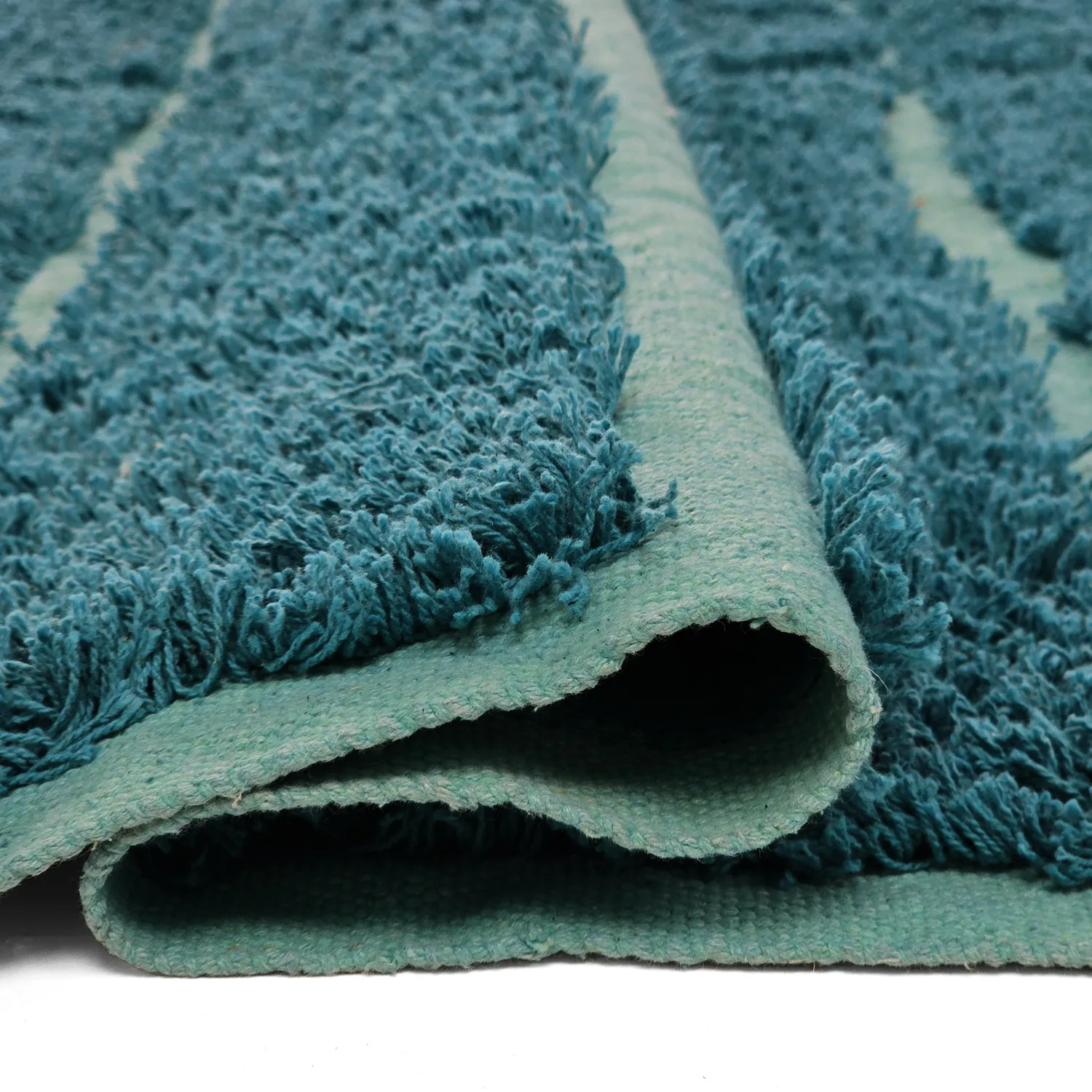 Dywany shaggy - Ikara Natural Cotton Shaggy (turkus)