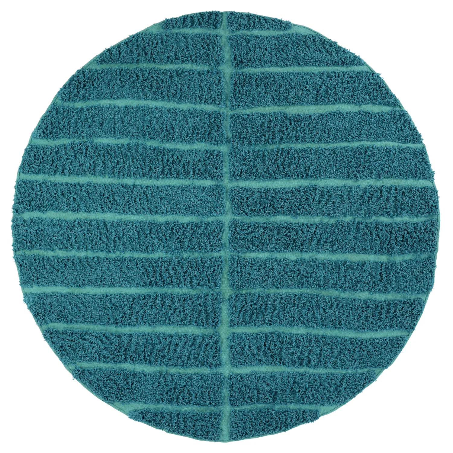 Okrągły dywan - Ikara Natural Cotton Shaggy (turkus)