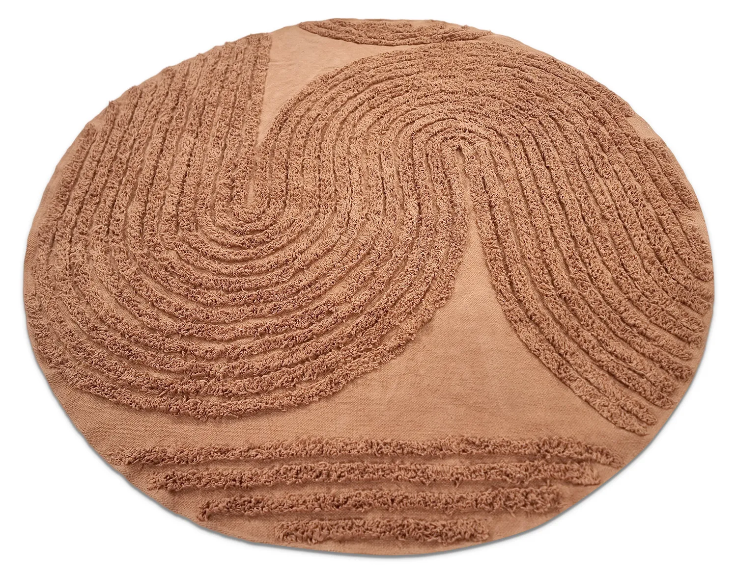 Okrągły dywan - Jovie Natural Cotton Shaggy (terakota)