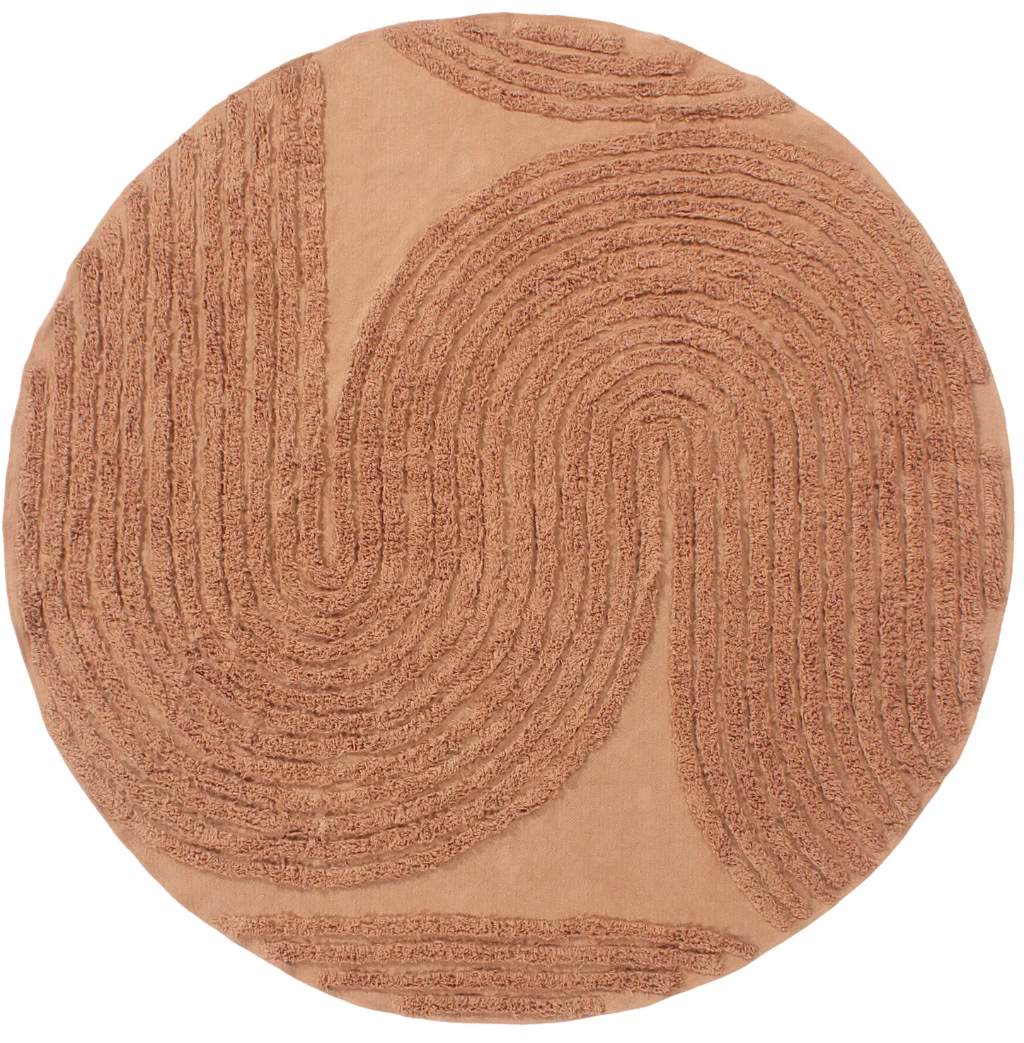 Okrągły dywan - Jovie Natural Cotton Shaggy (terakota)