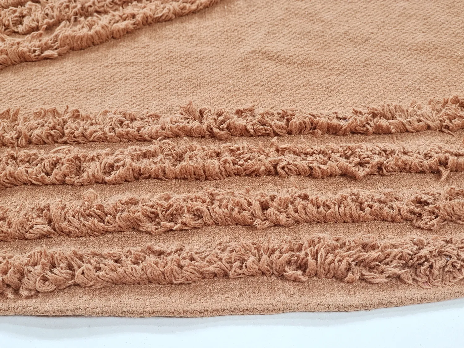 Okrągły dywan - Jovie Natural Cotton Shaggy (terakota)