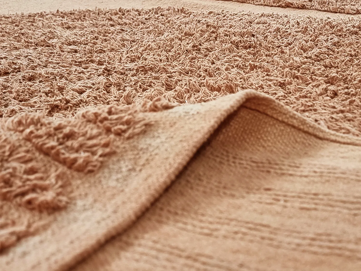 Okrągły dywan - Jovie Natural Cotton Shaggy (terakota)
