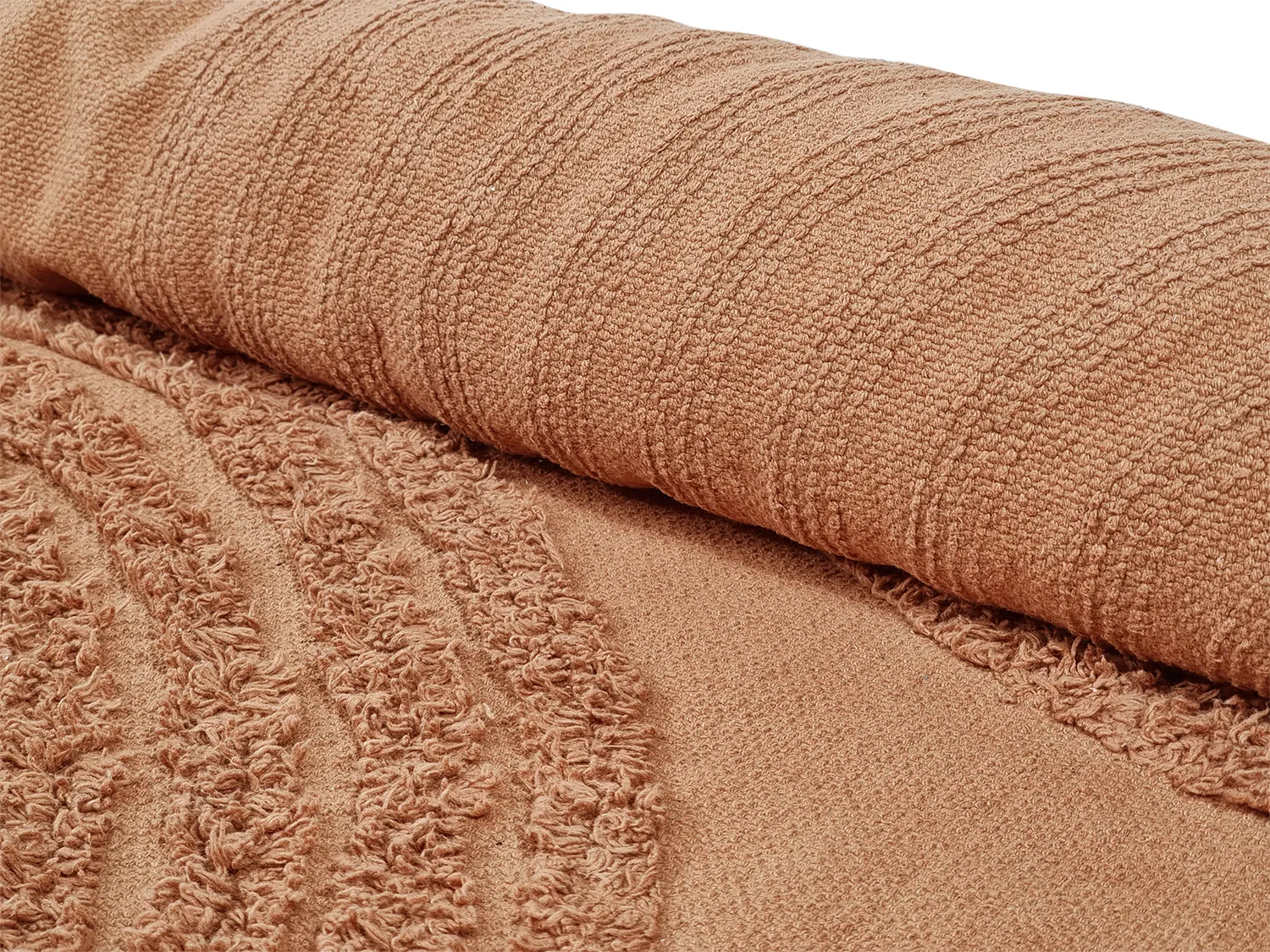 Okrągły dywan - Jovie Natural Cotton Shaggy (terakota)