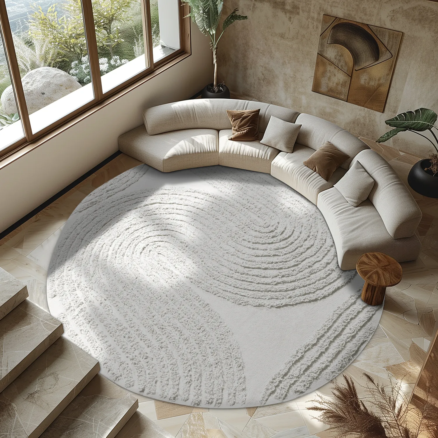 Okrągły dywan - Jovie Natural Cotton Shaggy (offwhite)