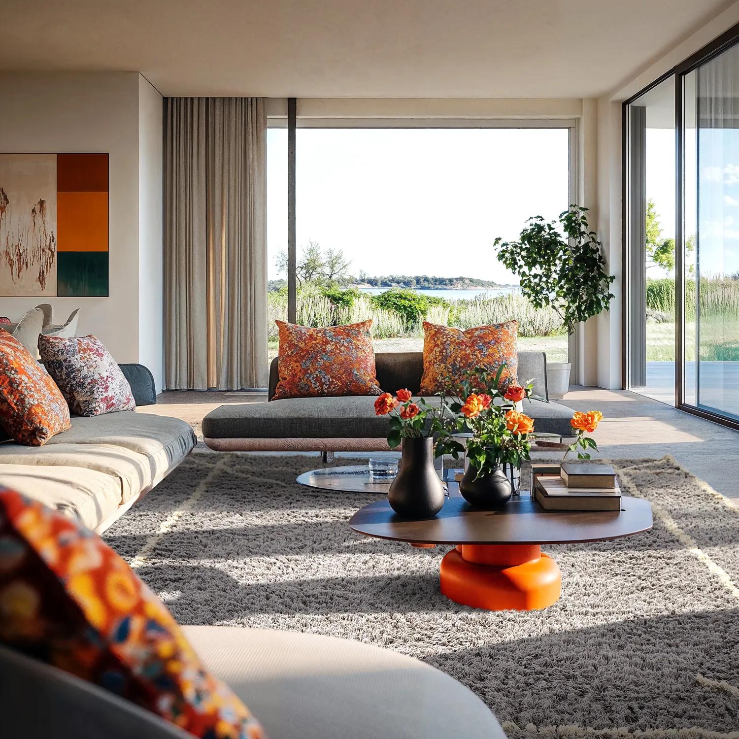 Dywany shaggy - Kairi Natural Cotton Shaggy (szary/beżowy)