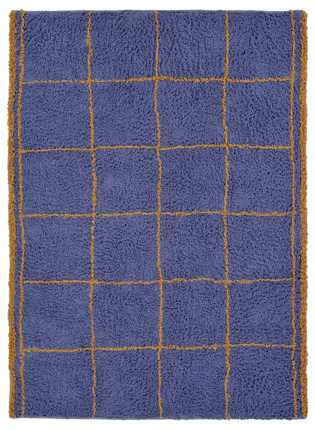 Dywany shaggy - Lana Natural Cotton Shaggy (niebieski/żółty)