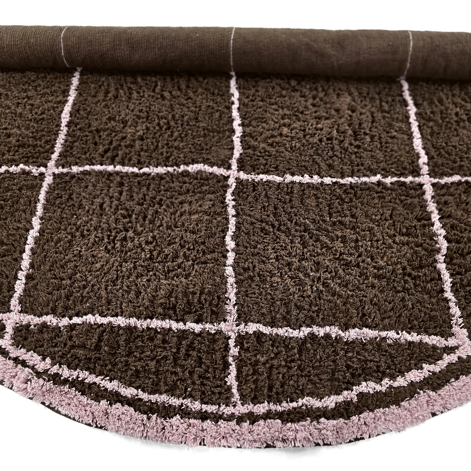 Okrągły dywan - Lana Natural Cotton Shaggy (brązowy)