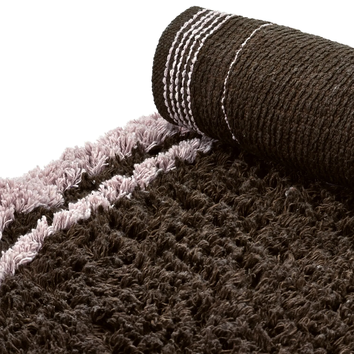 Okrągły dywan - Lana Natural Cotton Shaggy (brązowy)