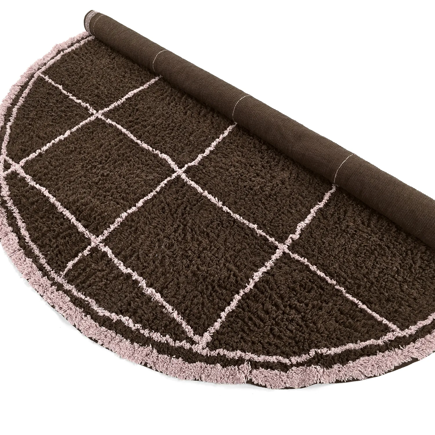 Okrągły dywan - Lana Natural Cotton Shaggy (brązowy)
