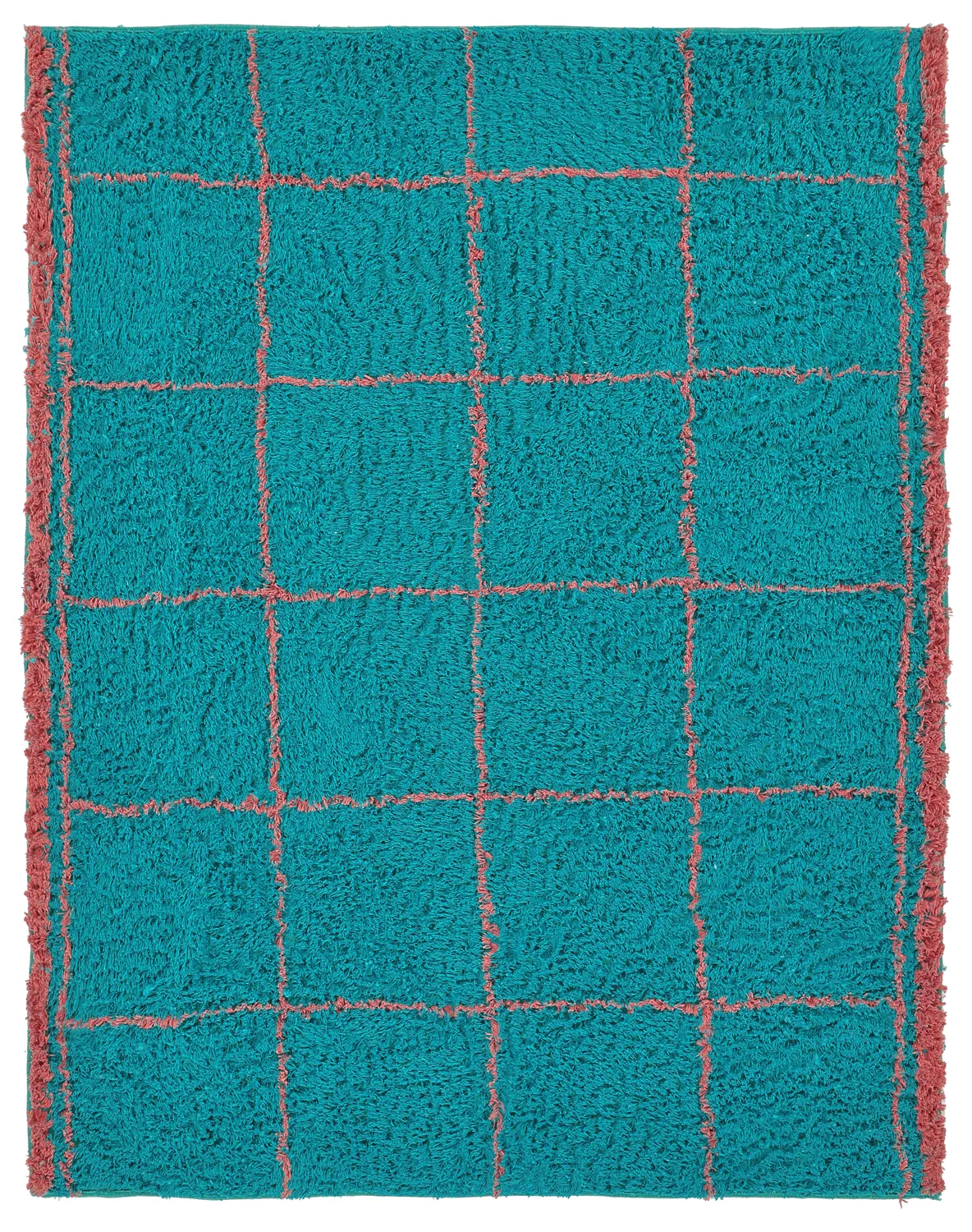 Dywany shaggy - Lana Natural Cotton Shaggy (turkusowy/różowy)
