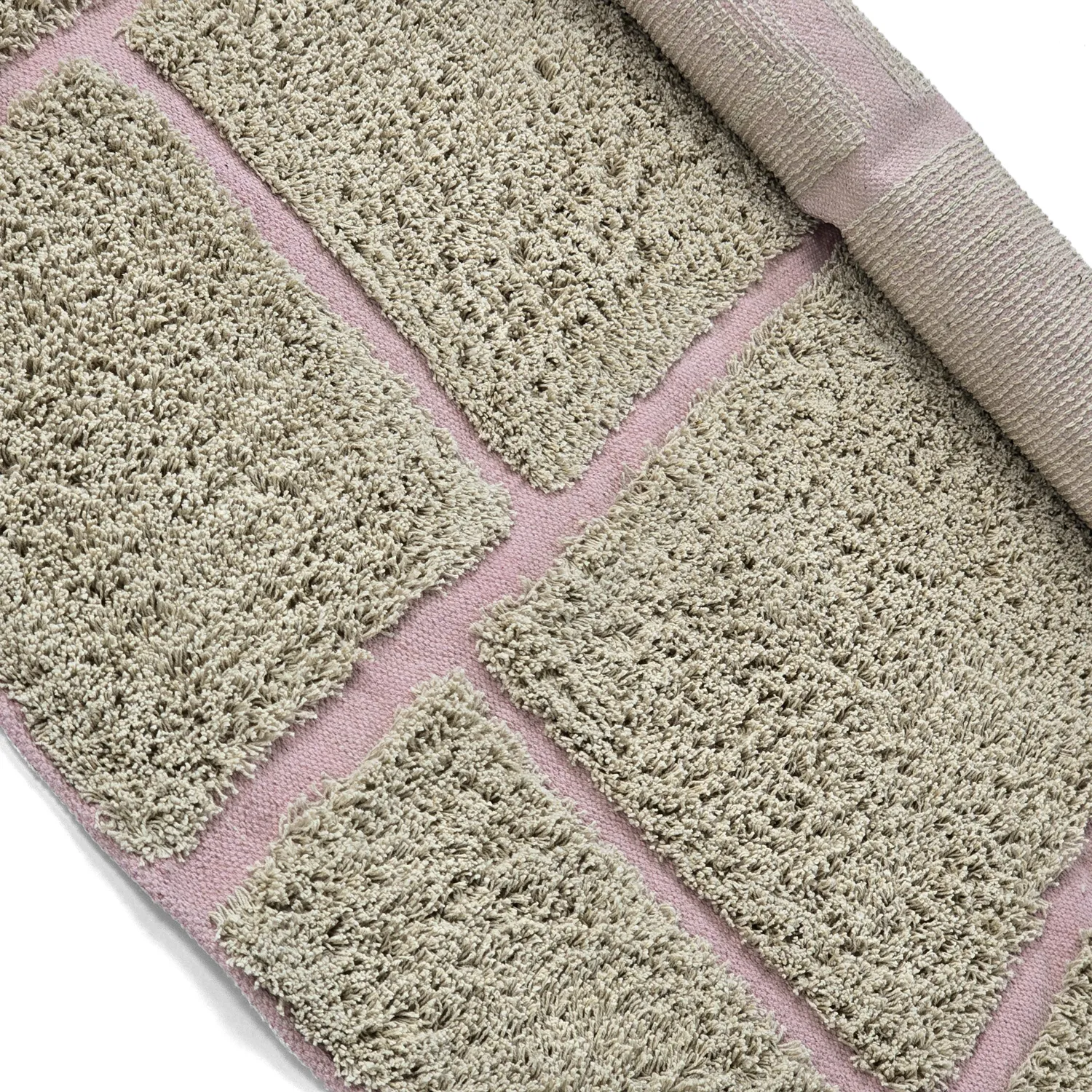 Okrągły dywan - Lindley Natural Cotton Shaggy (beżowy/różowy)