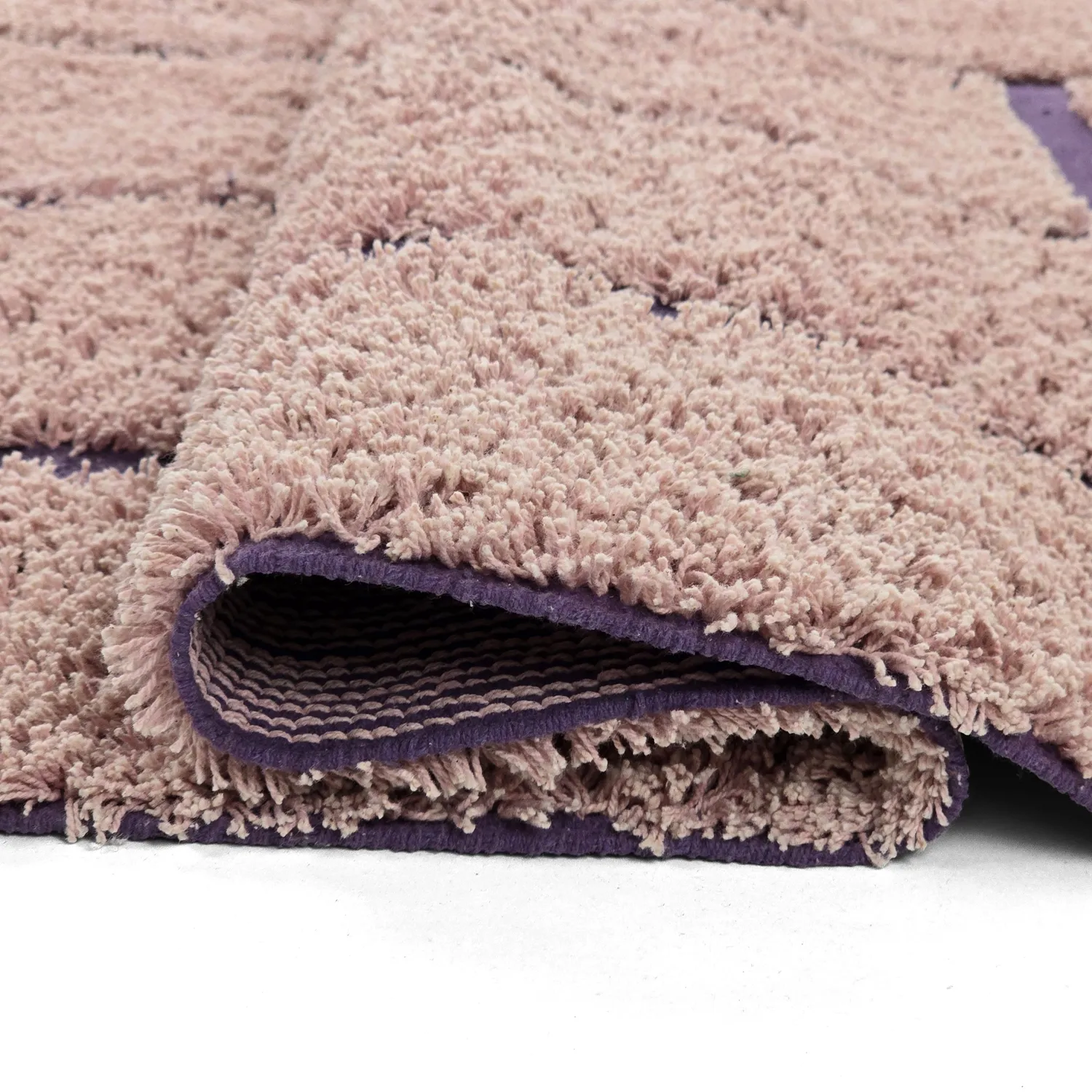 Dywany shaggy - Lindley Natural Cotton Shaggy (różowy/fioletowy)