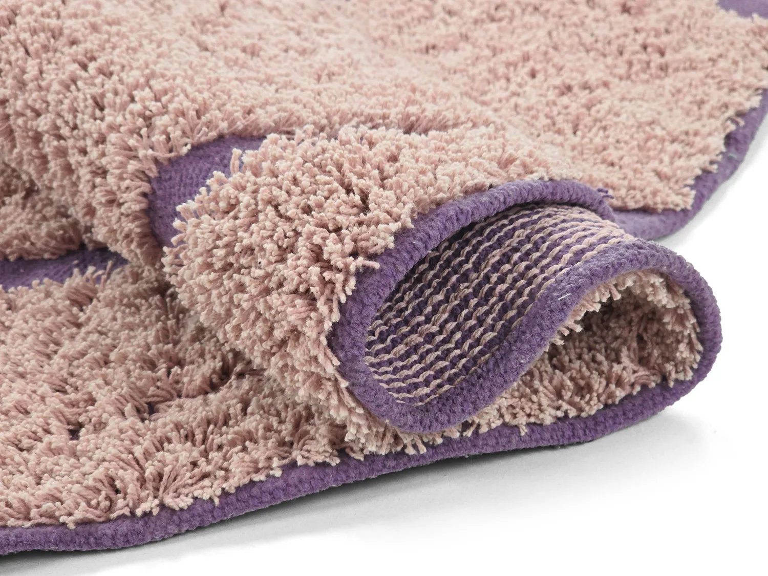 Okrągły dywan - Lindley Natural Cotton Shaggy (różowy/fioletowy)