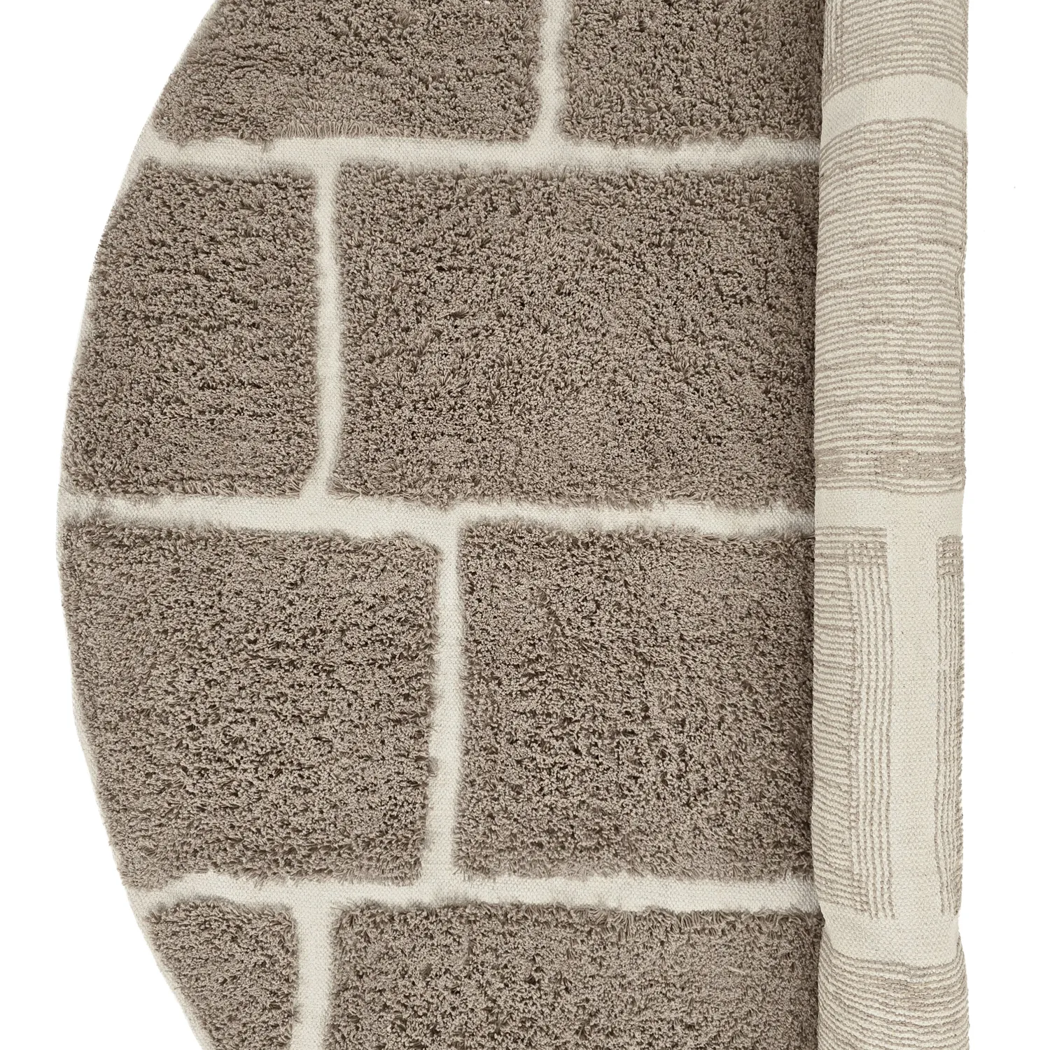 Okrągły dywan - Lindley Natural Cotton Shaggy (ciemnoszary/szary)