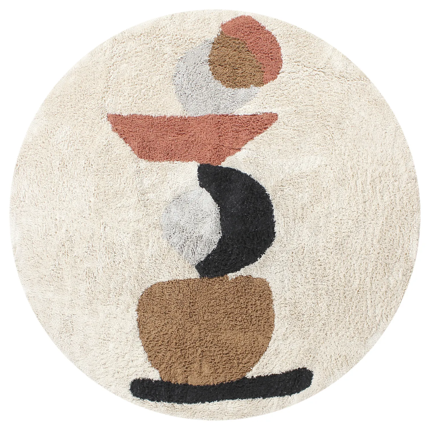 Okrągły dywan - Mantona Natural Cotton Shaggy (multi)