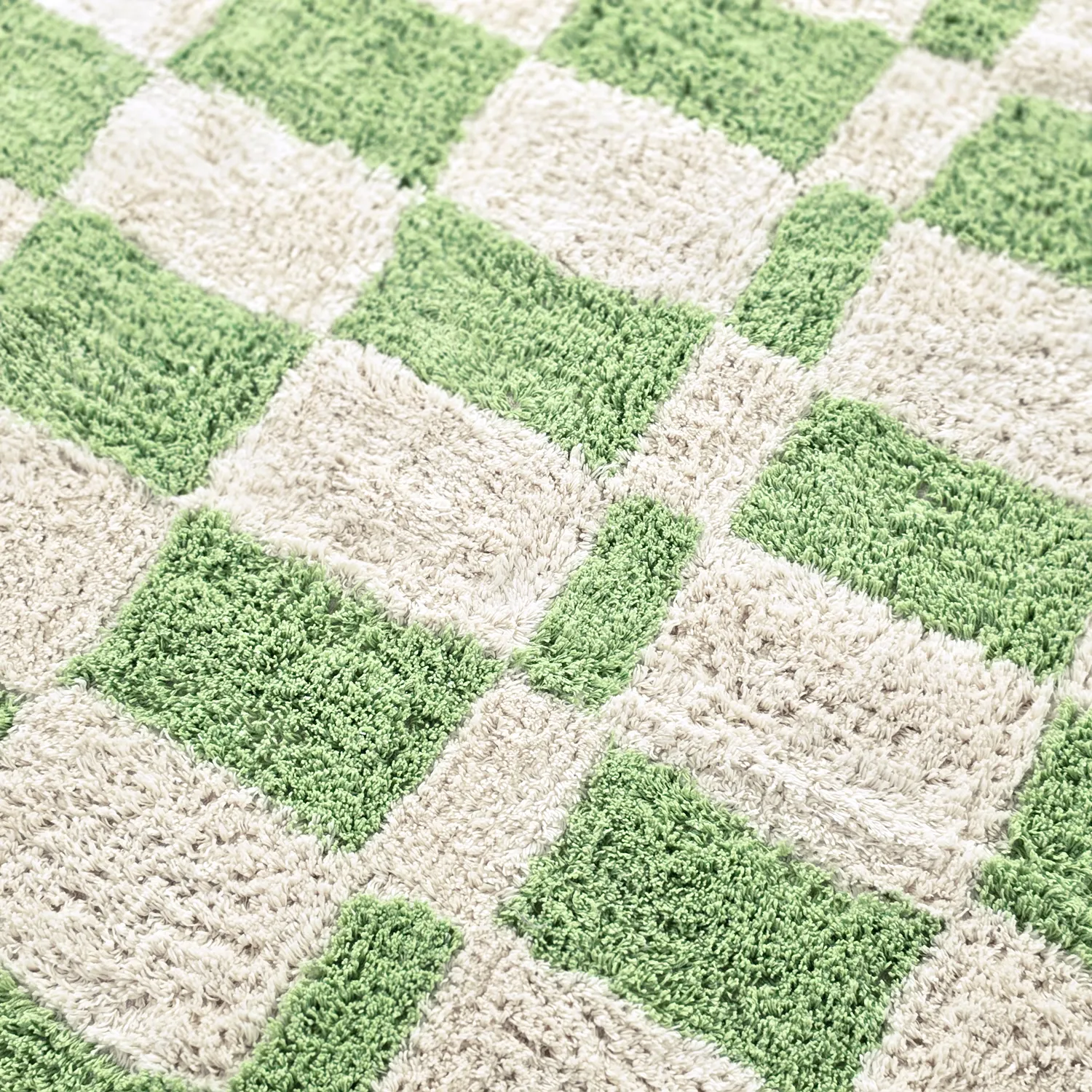 Okrągły dywan - Maranello Natural Cotton Shaggy (zielony)