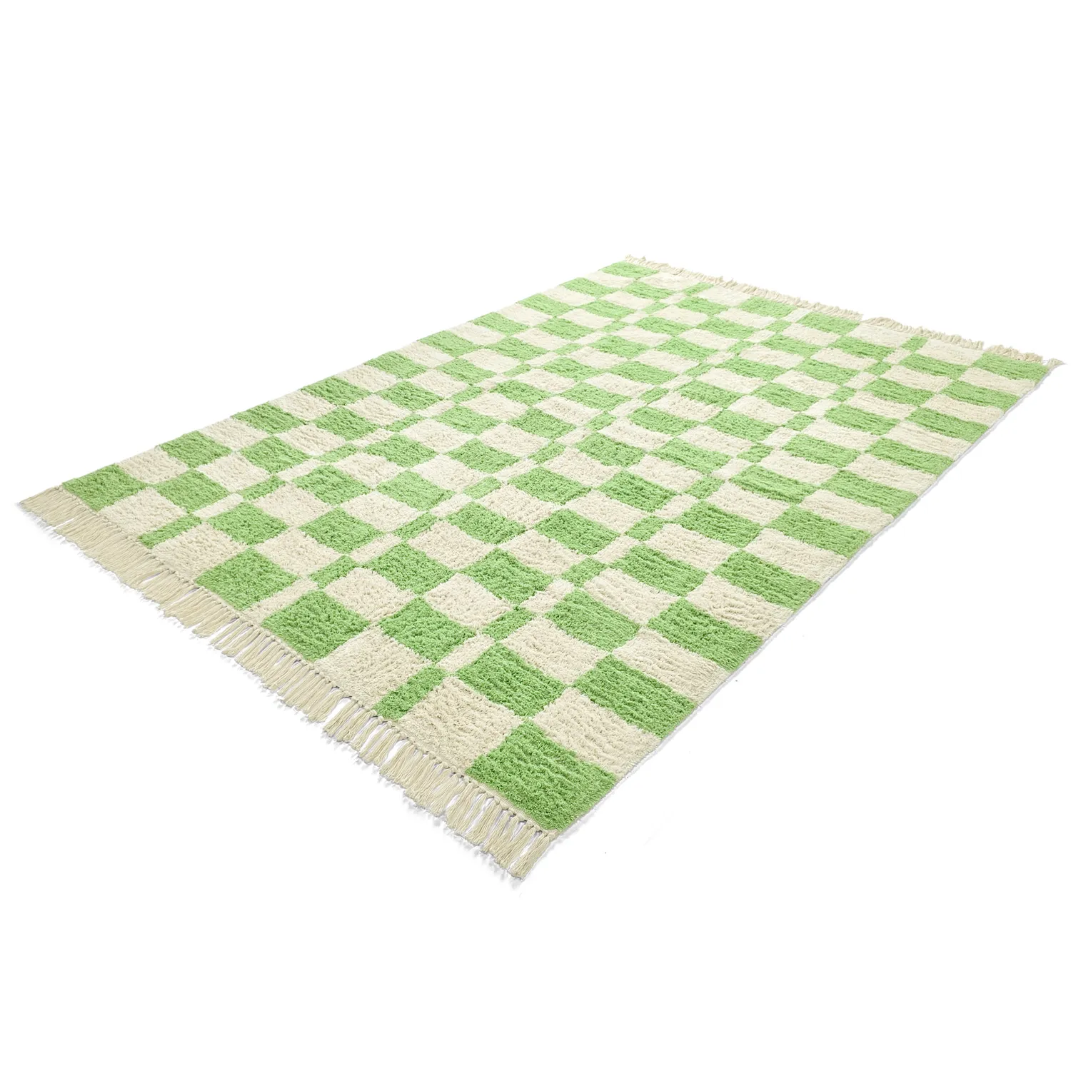 Dywany shaggy - Maranello Natural Cotton Shaggy (zielony)