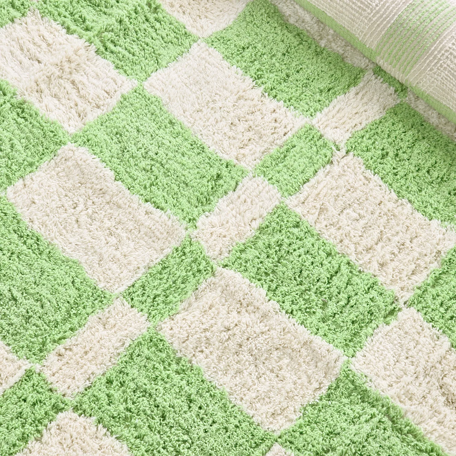 Dywany shaggy - Maranello Natural Cotton Shaggy (zielony)