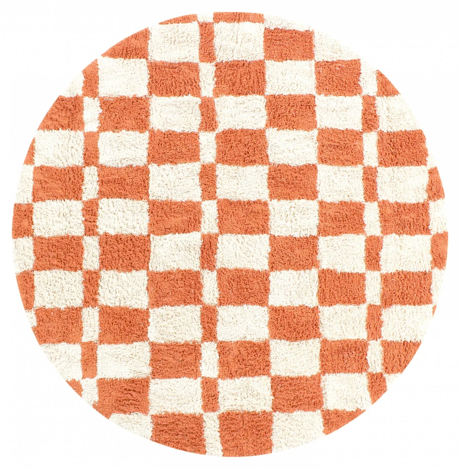 Okrągły dywan - Maranello Natural Cotton Shaggy (pomarańczowy)